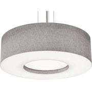 Montclair 30" LED Pendant, Satin Nickel Finish & Grey Shade - Bees Lighting
