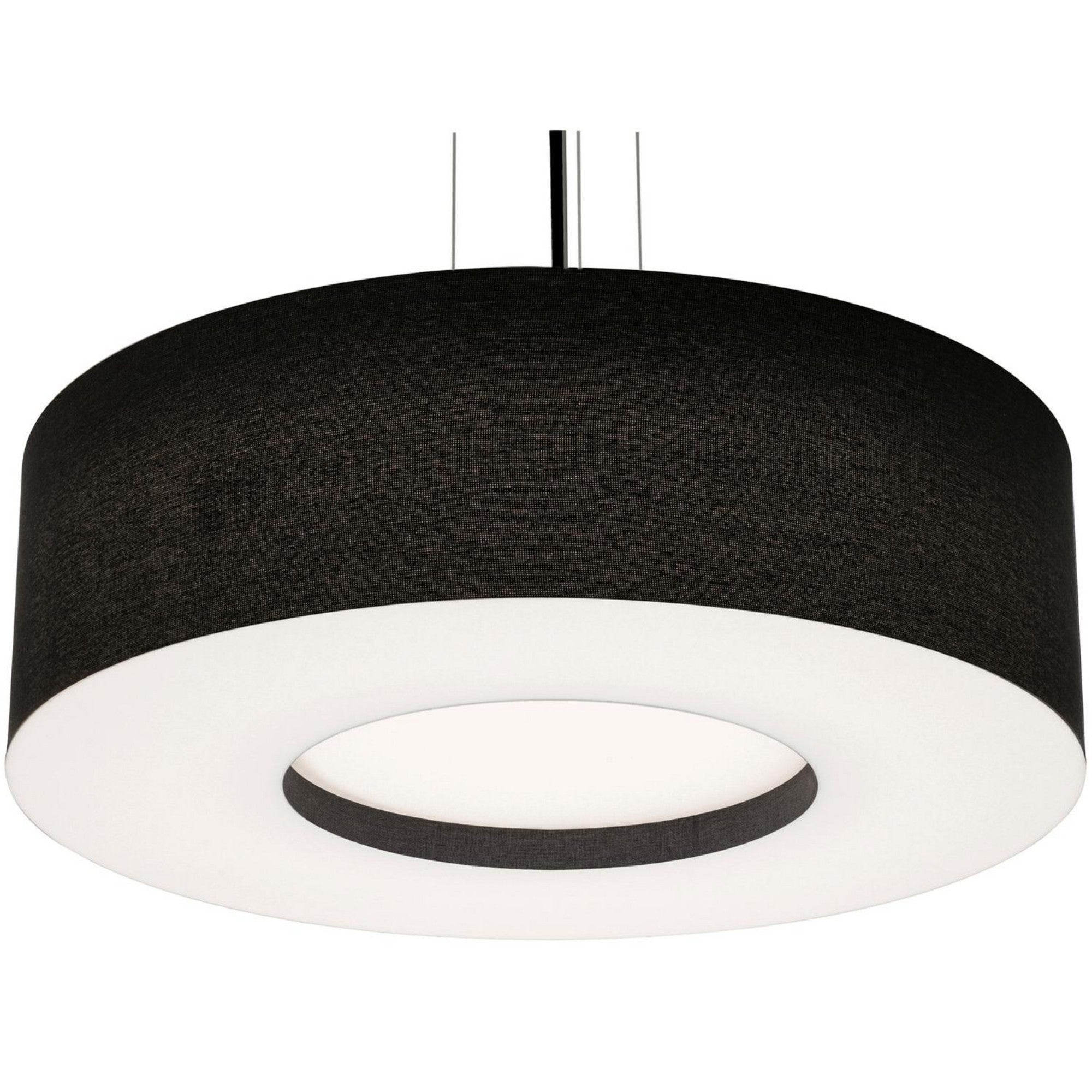 Montclair 30" 4-Light Pendant, Black Finish & Black Shade - Bees Lighting