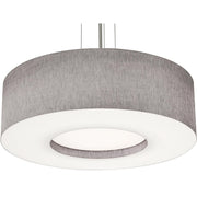 Montclair 30" 4-Light Pendant, Satin Nickel Finish & Grey Shade - Bees Lighting