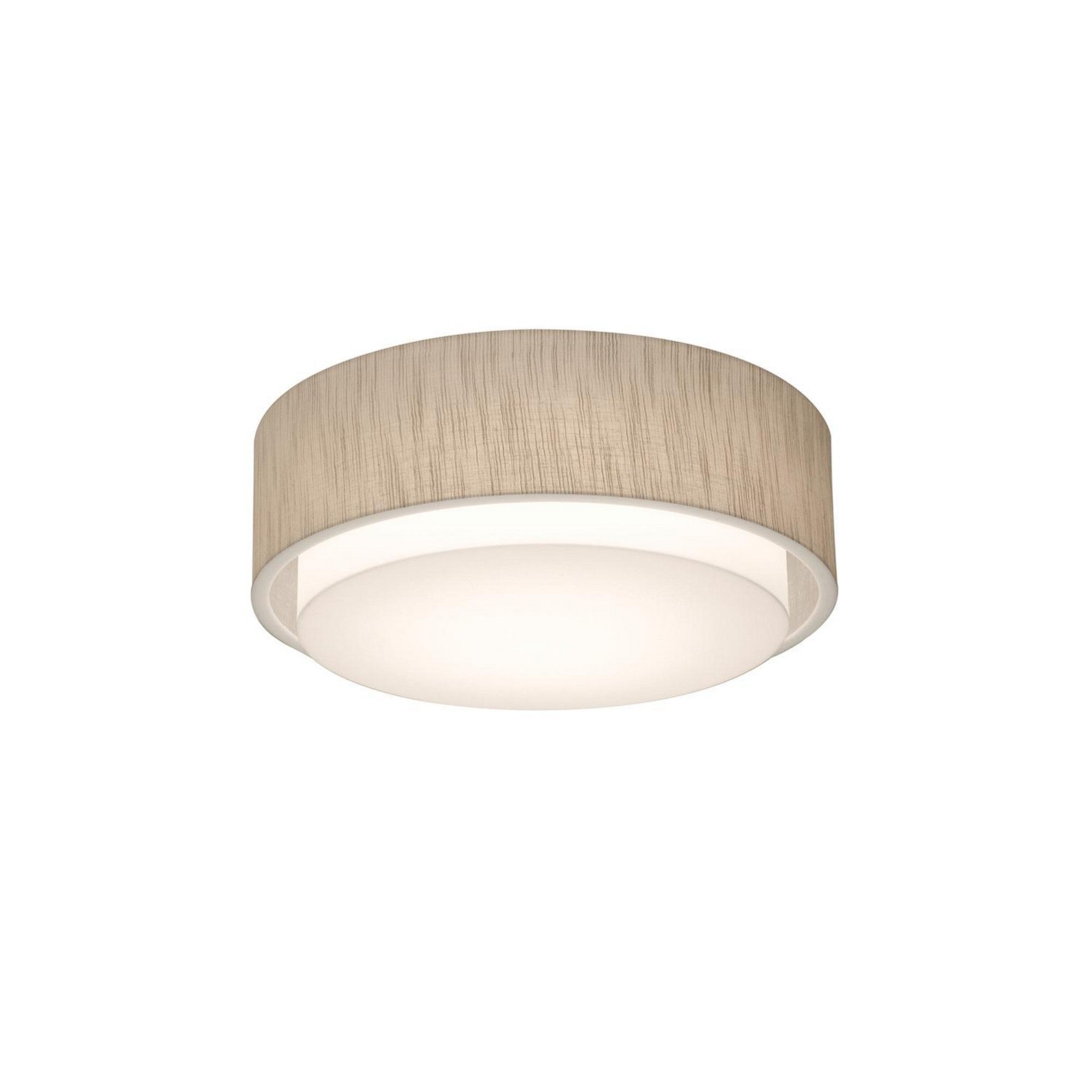 Sanibel 16" 2-Light Flush Mount, Jute Finish - Bees Lighting
