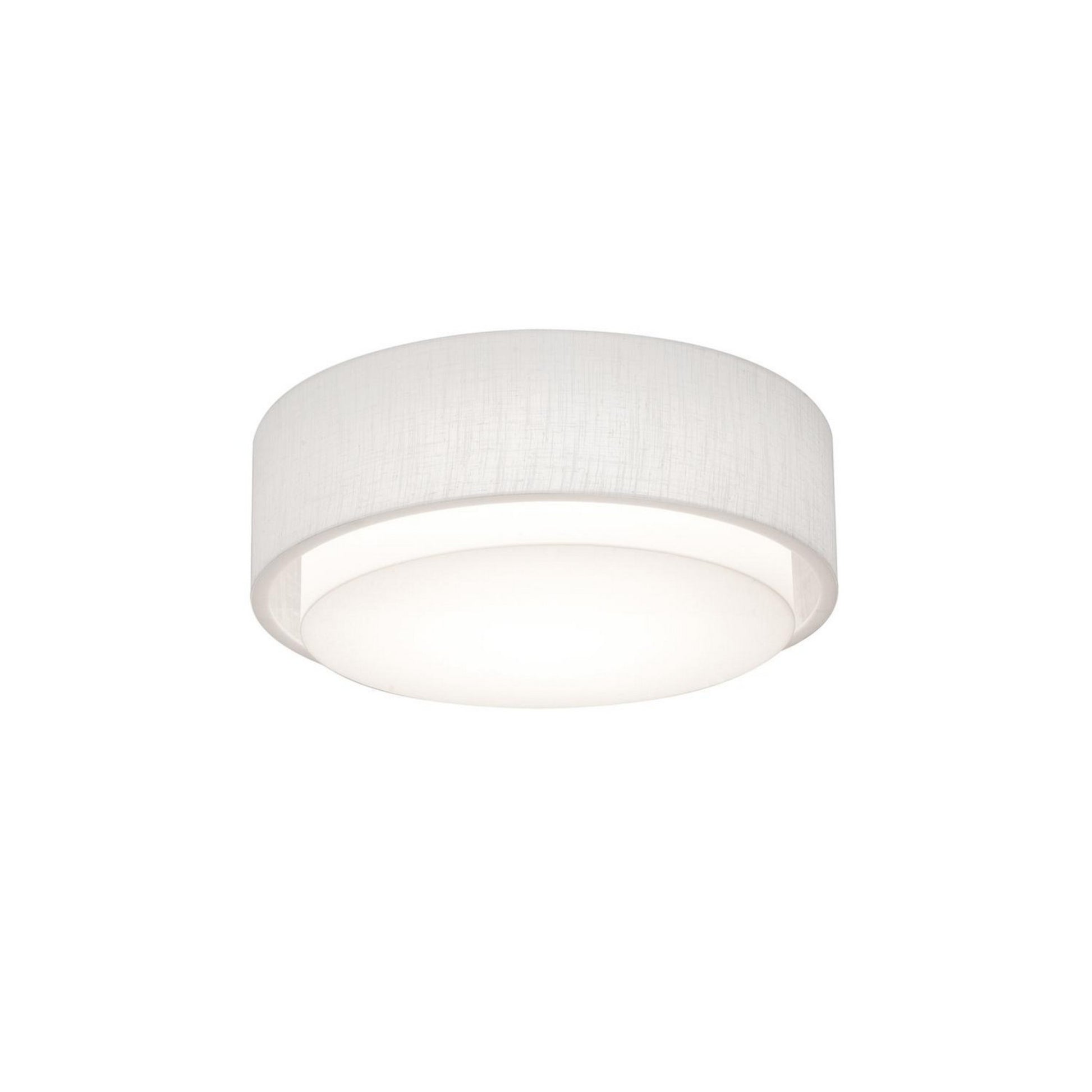Sanibel 16" 2-Light Flush Mount, Linen White Finish - Bees Lighting