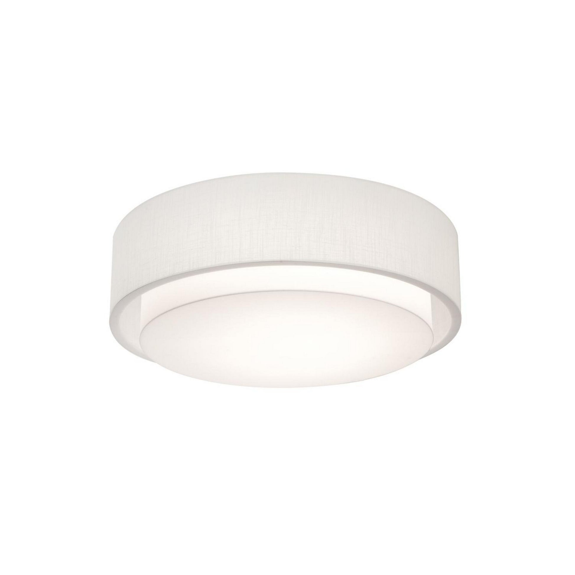 Sanibel 18" 3-Light Flush Mount, Linen White Finish - Bees Lighting
