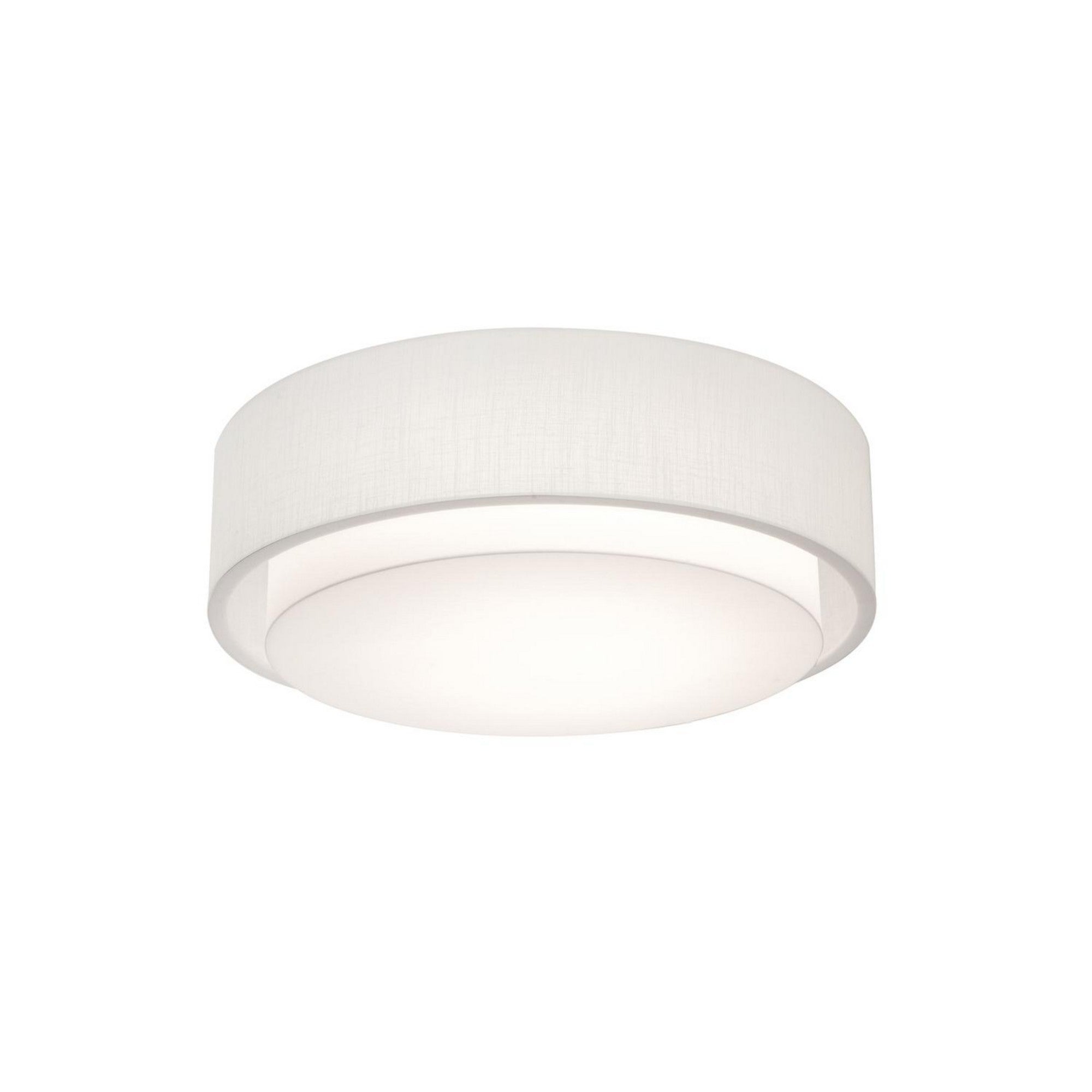 Sanibel 18" 3-Light Flush Mount, Linen White Finish - Bees Lighting