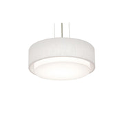 Sanibel 16" LED Pendant, Black & Linen White Shade - Bees Lighting