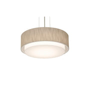 Sanibel 16" 2-Light Pendant, Satin Nickel & Jute Shade - Bees Lighting