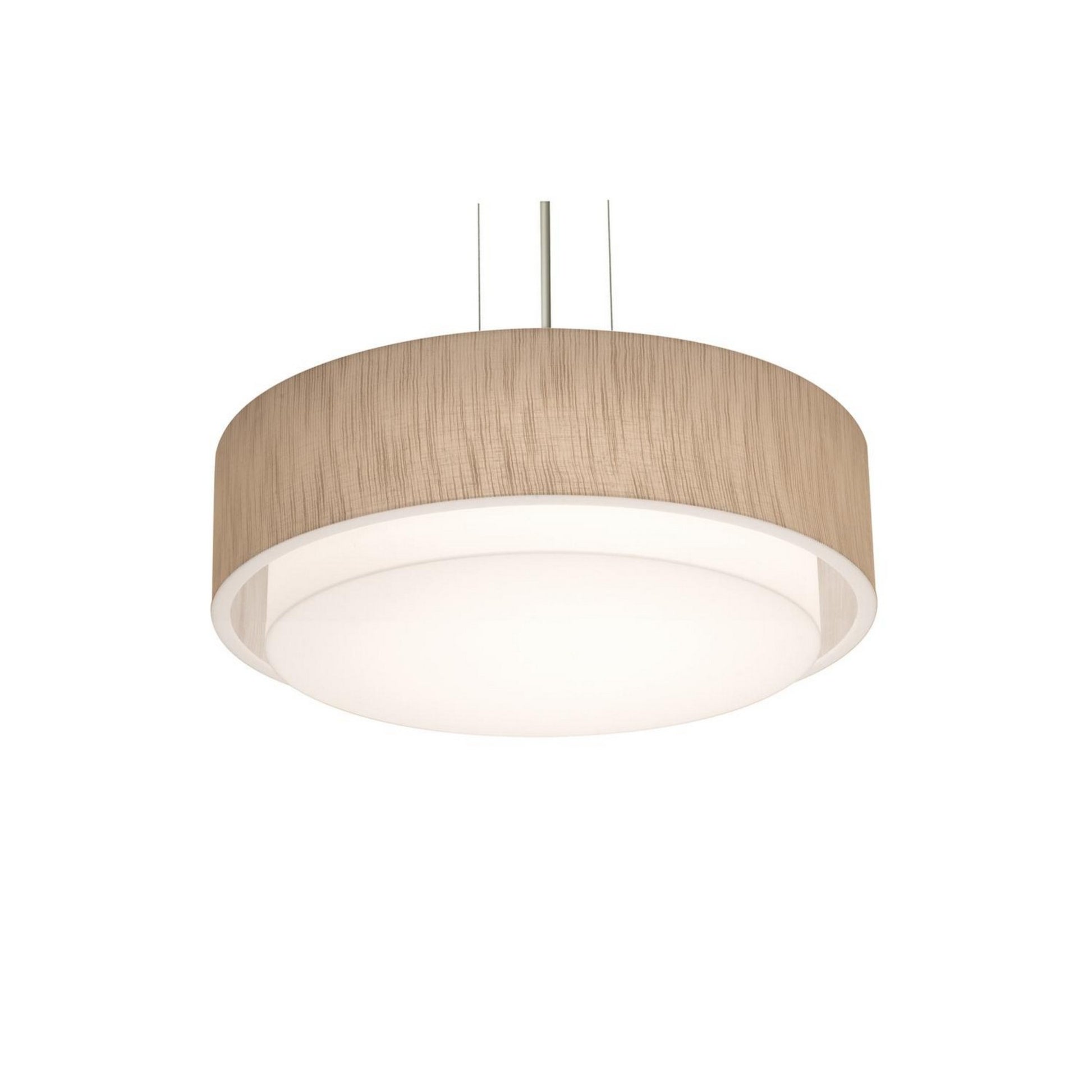 Sanibel 18" 3-Light Pendant, Satin Nickel & Jute Shade - Bees Lighting