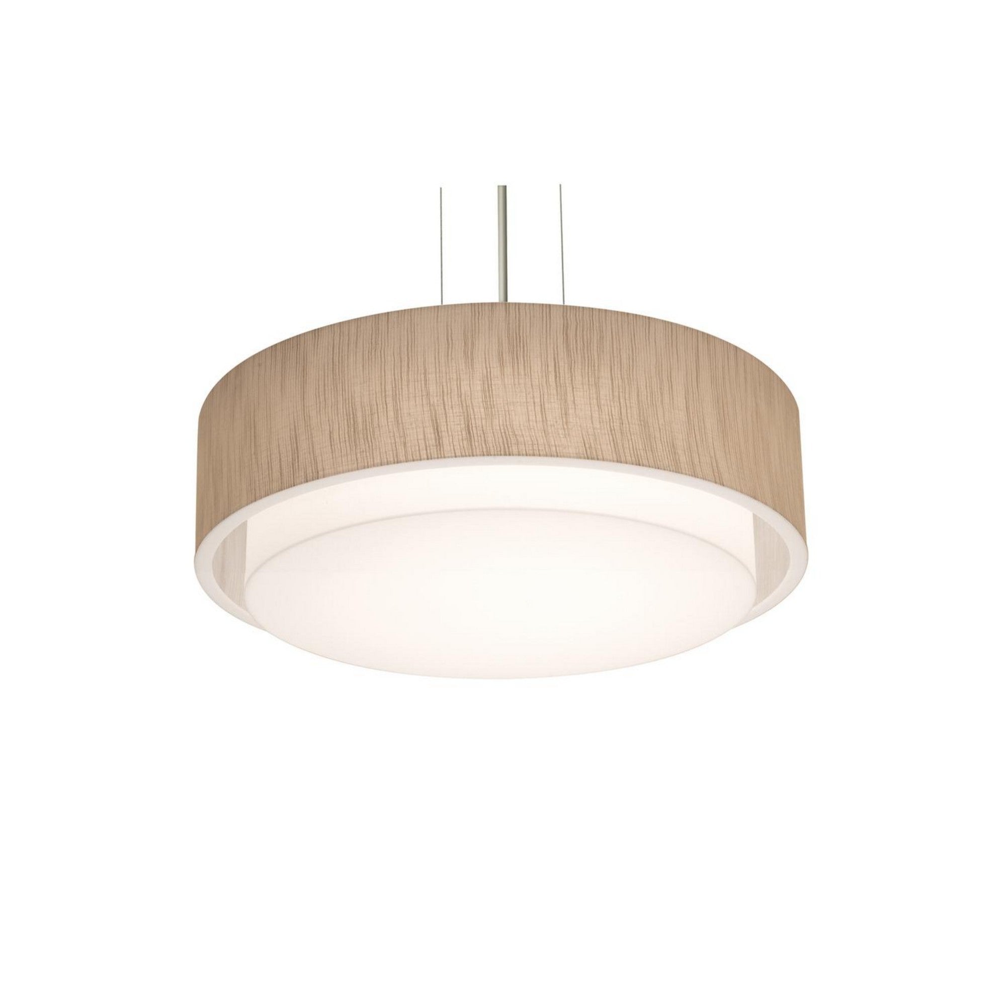 Sanibel 18" 3-Light Pendant, Satin Nickel & Jute Shade - Bees Lighting