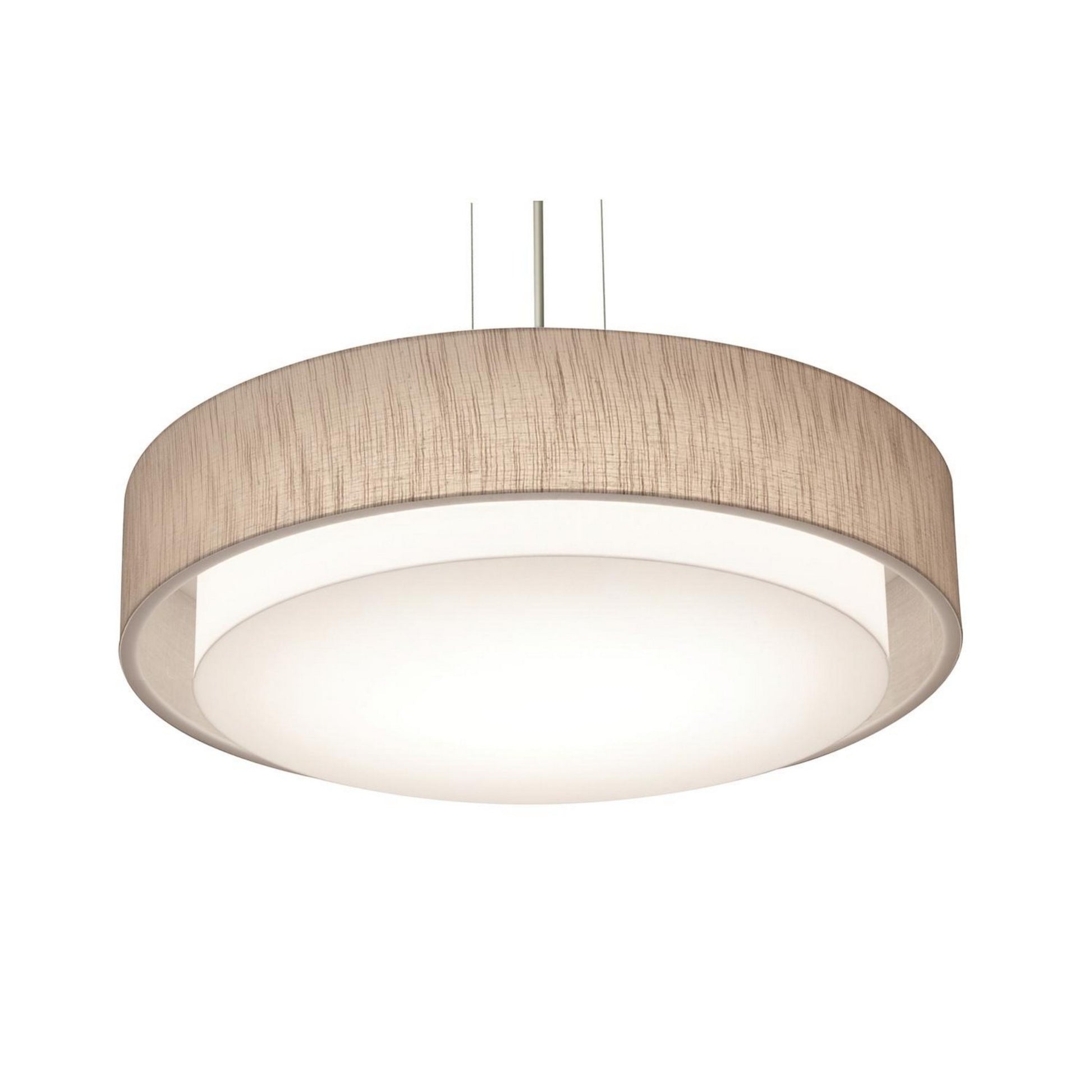 Sanibel 23" 3-Light Pendant, Satin Nickel & Jute Shade - Bees Lighting