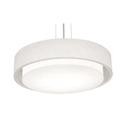 Sanibel 23" 3-Light Pendant, Satin Nickel & Linen White Shade - Bees Lighting