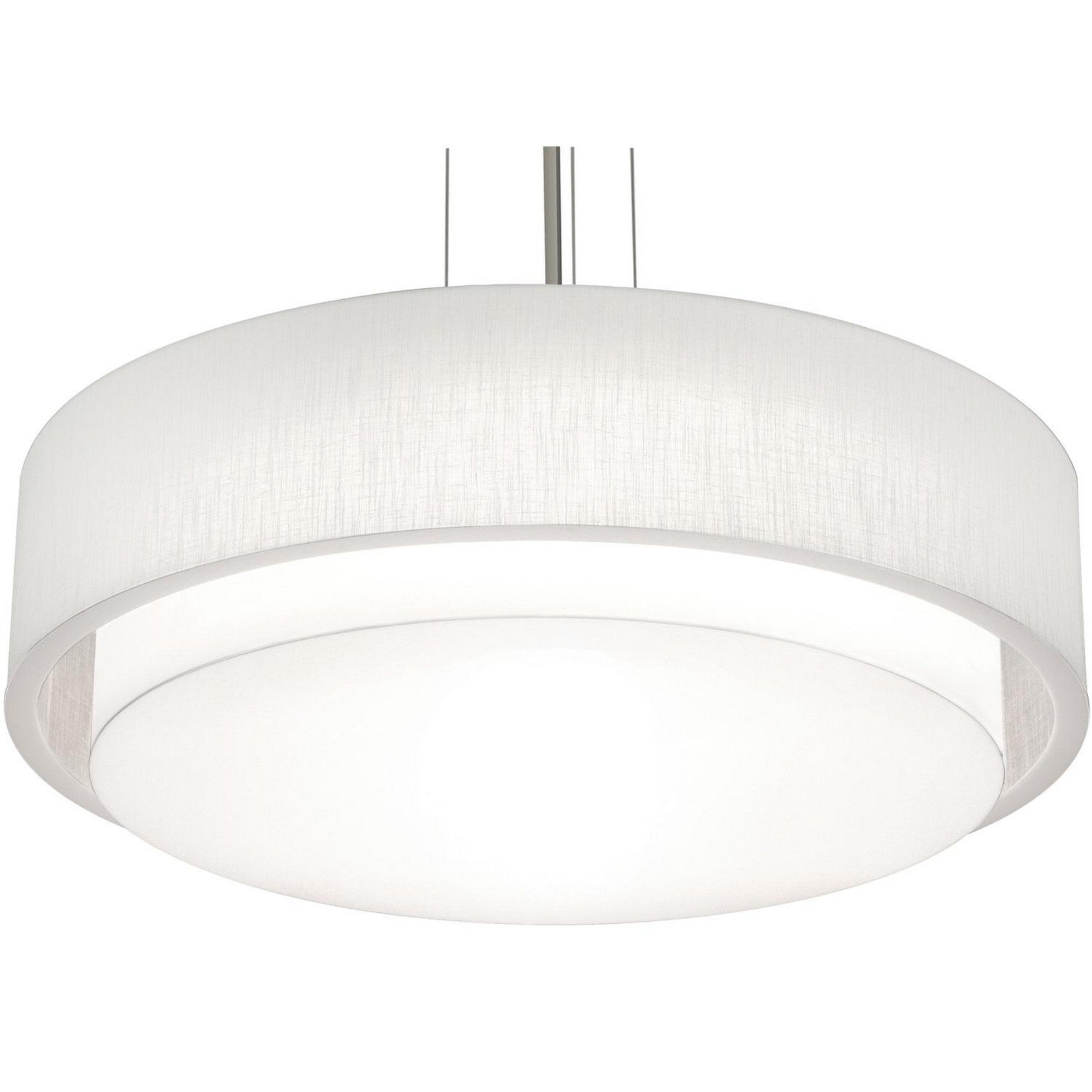 Sanibel 32" 4-Light Pendant, Black & Linen White Shade - Bees Lighting