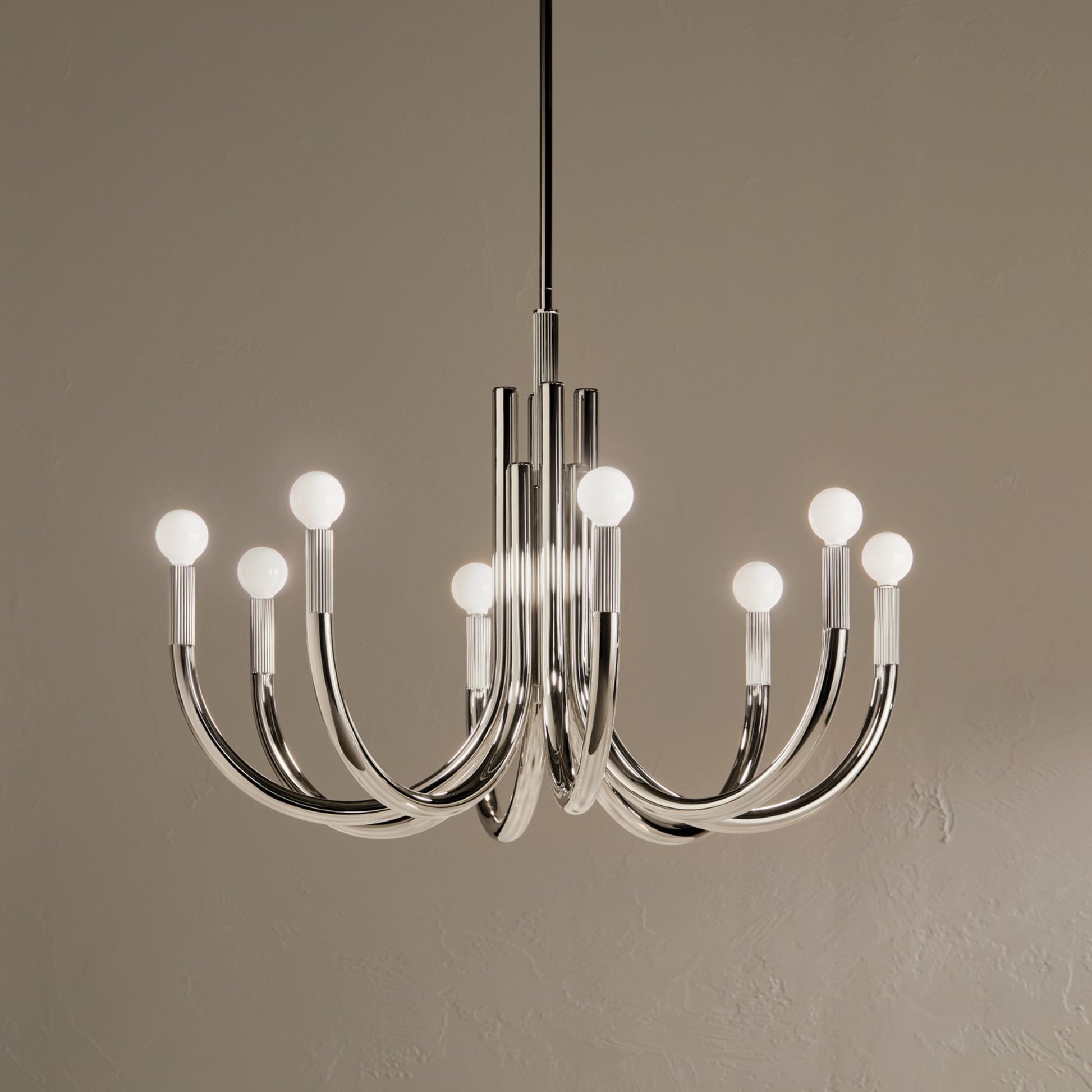 Odensa 29" 8-Light Chandelier, Polished Nickel Finish - Bees Lighting