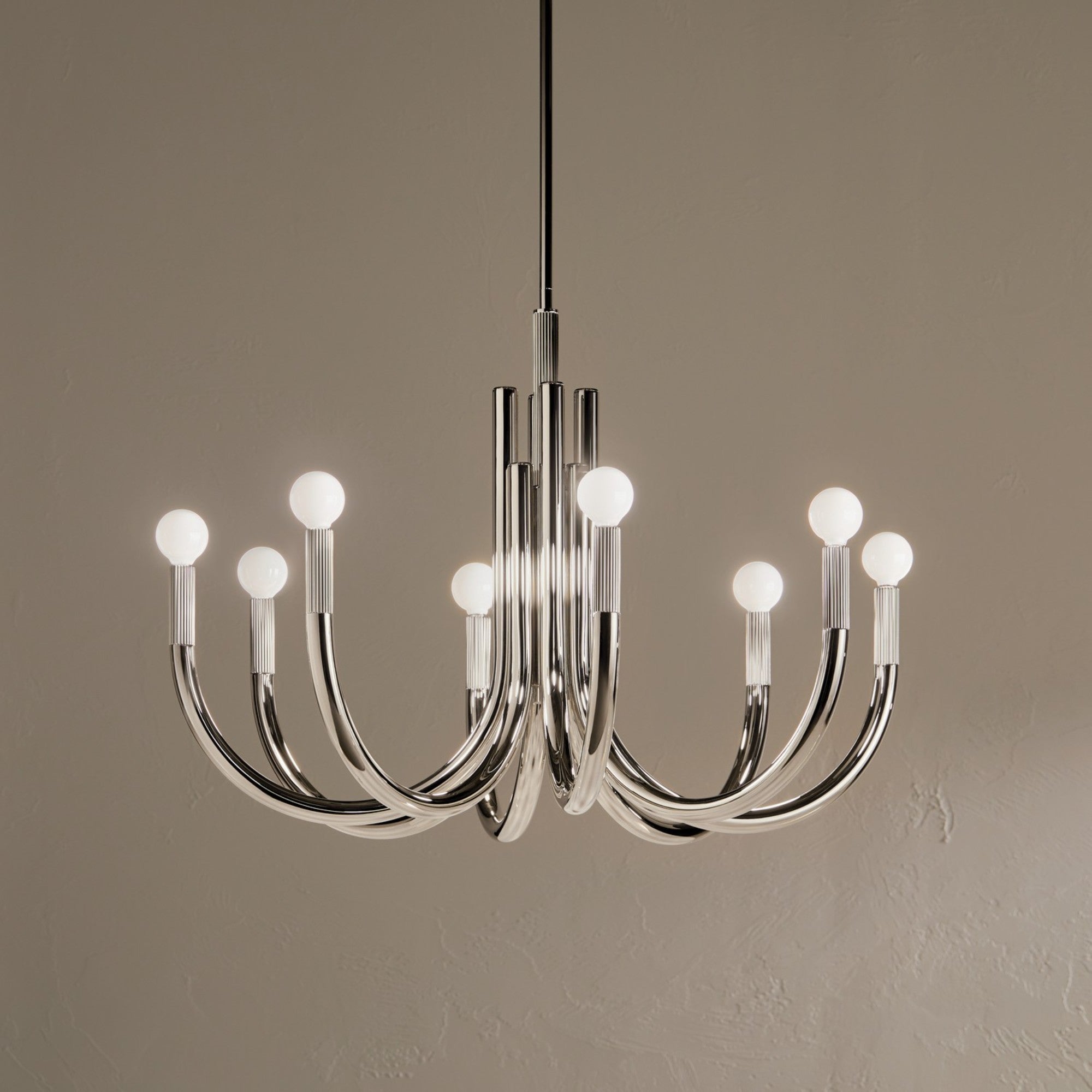 Odensa 29" 8-Light Chandelier, Polished Nickel Finish - Bees Lighting