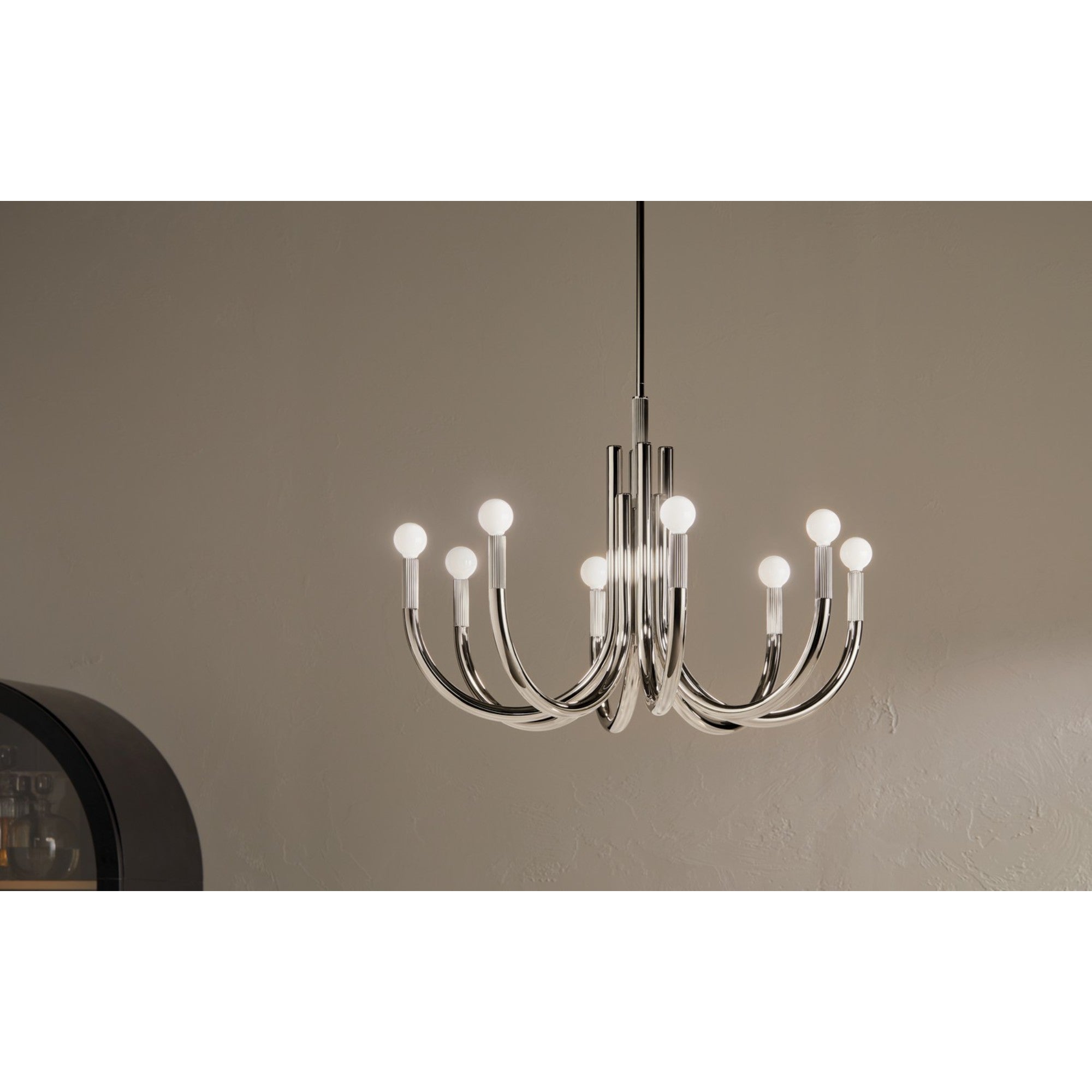 Odensa 29" 8-Light Chandelier, Polished Nickel Finish - Bees Lighting
