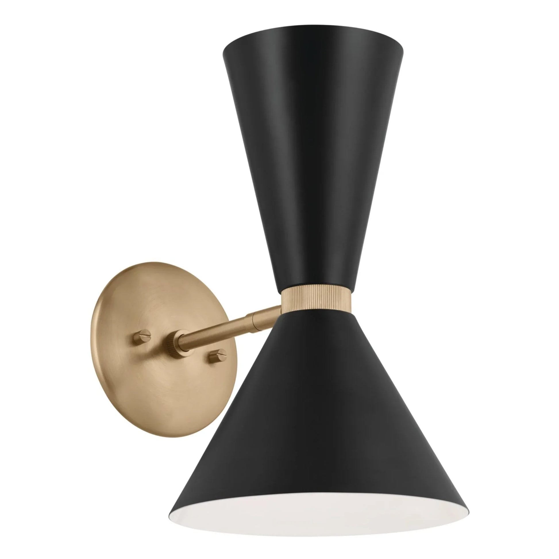 Phix 14" 2-Light Wall Sconce, Champagne Bronze & Black Finish - Bees Lighting