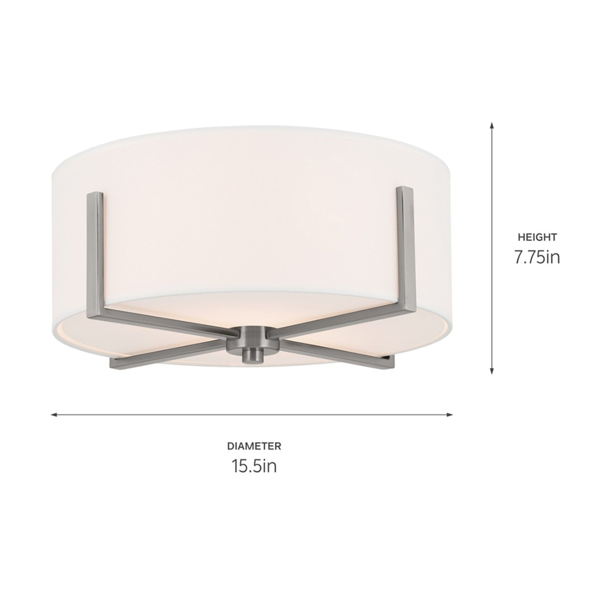Malen 16" 2-Light Flush Mount, Classic Pewter Finish - Bees Lighting