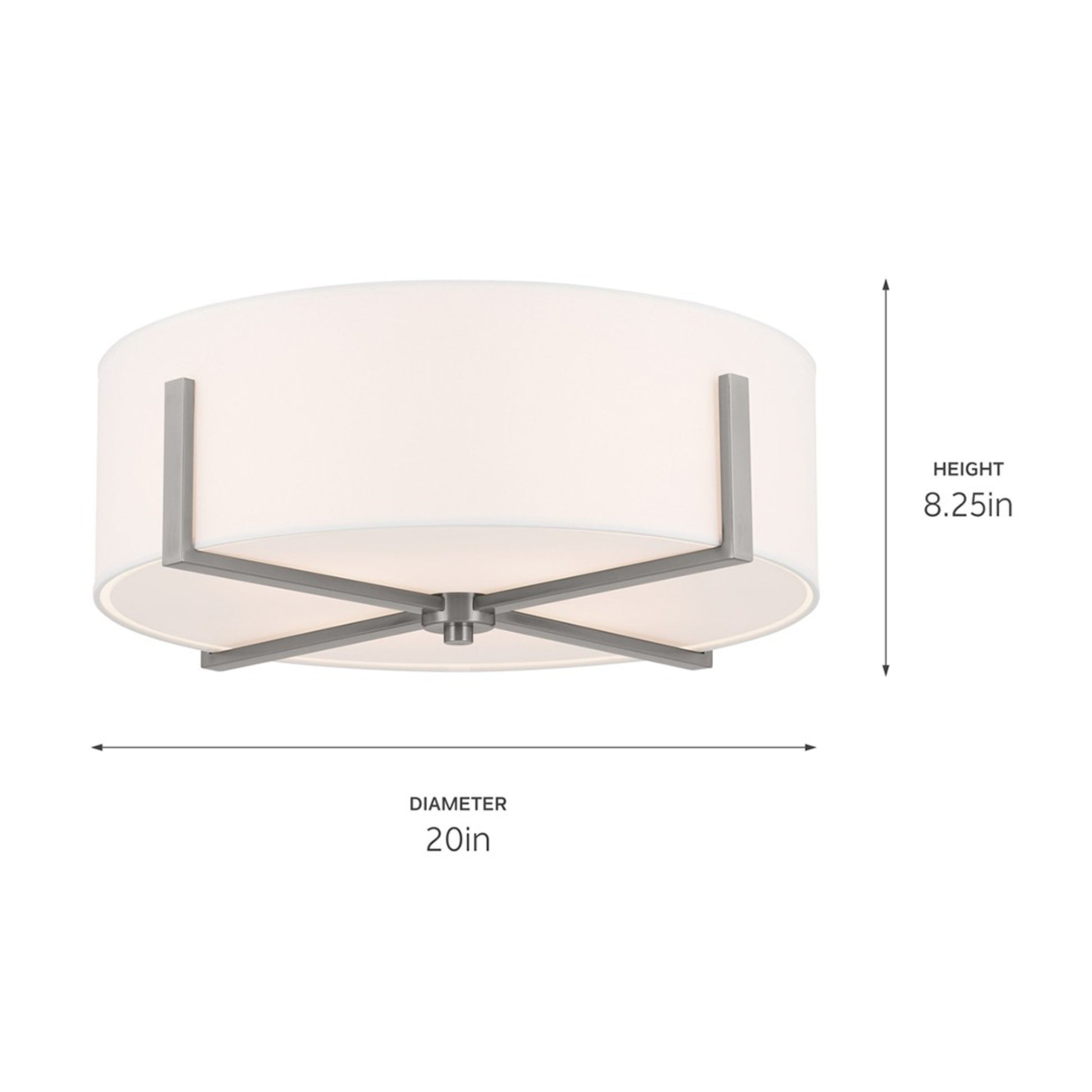Malen 20" 4-Light Flush Mount, Classic Pewter Finish - Bees Lighting