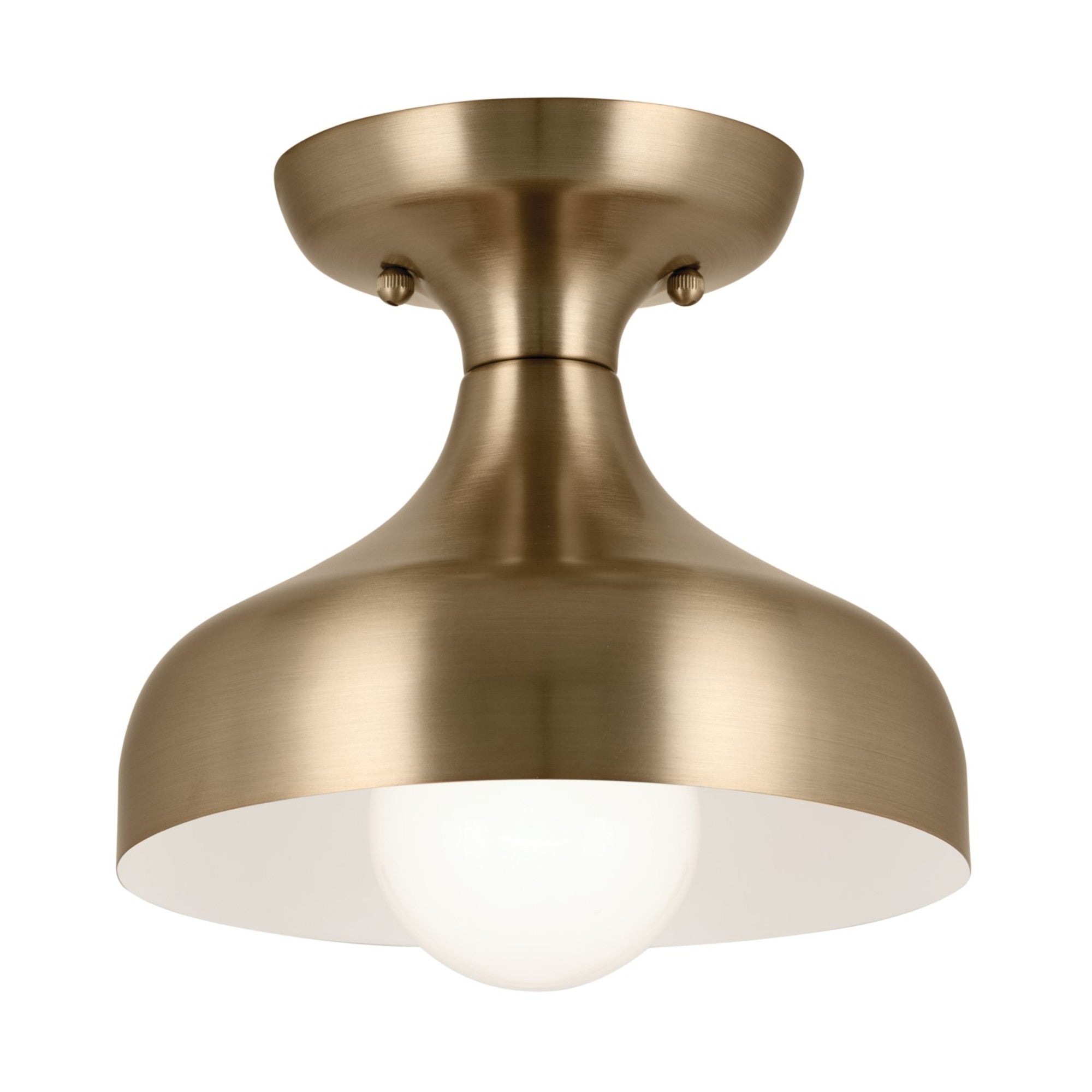 Sisu 8" 1-Light Semi-Flush Mount Light, Champagne Bronze Finish