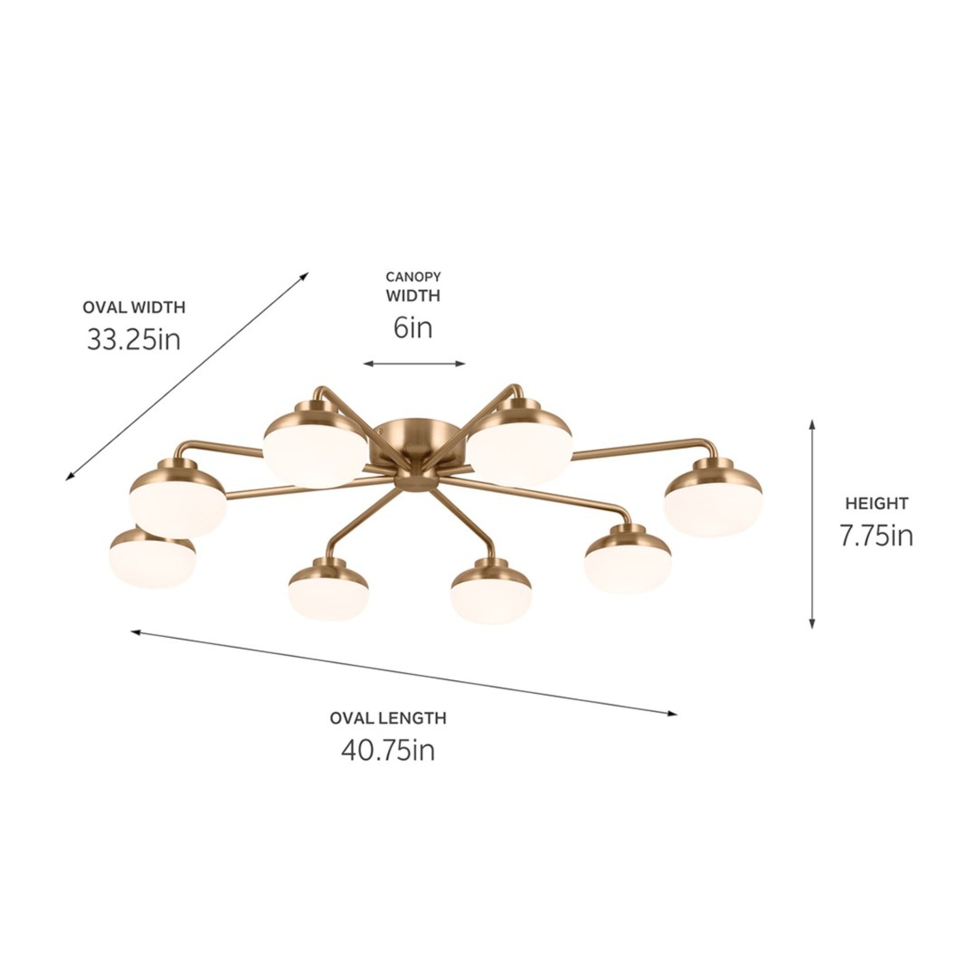 Remy 41" LED Semi-Flush Mount, Champagne Bronze Finish - Bees Lighting