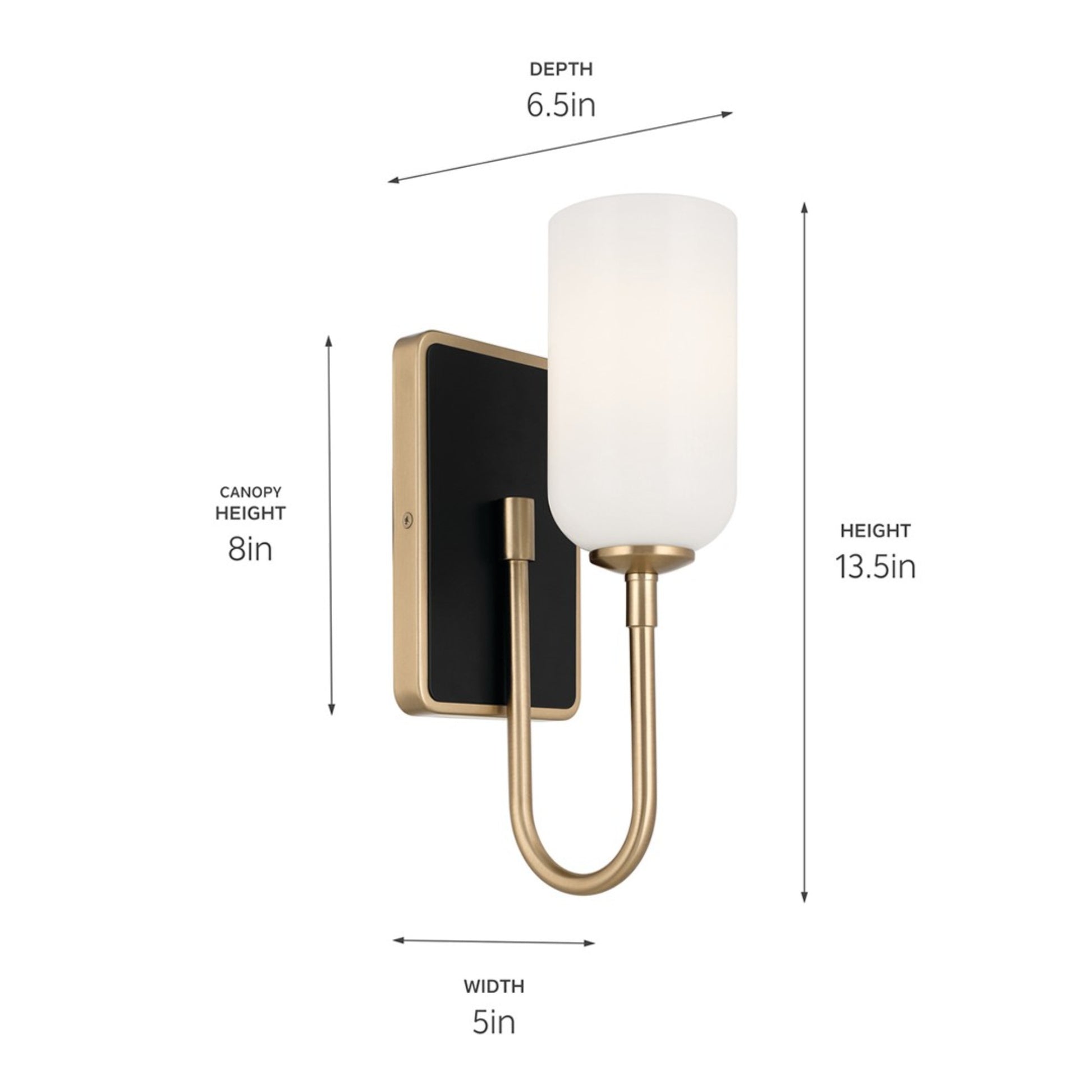Solia 5" Wall Sconce, Champagne Bronze Finish - Bees Lighting