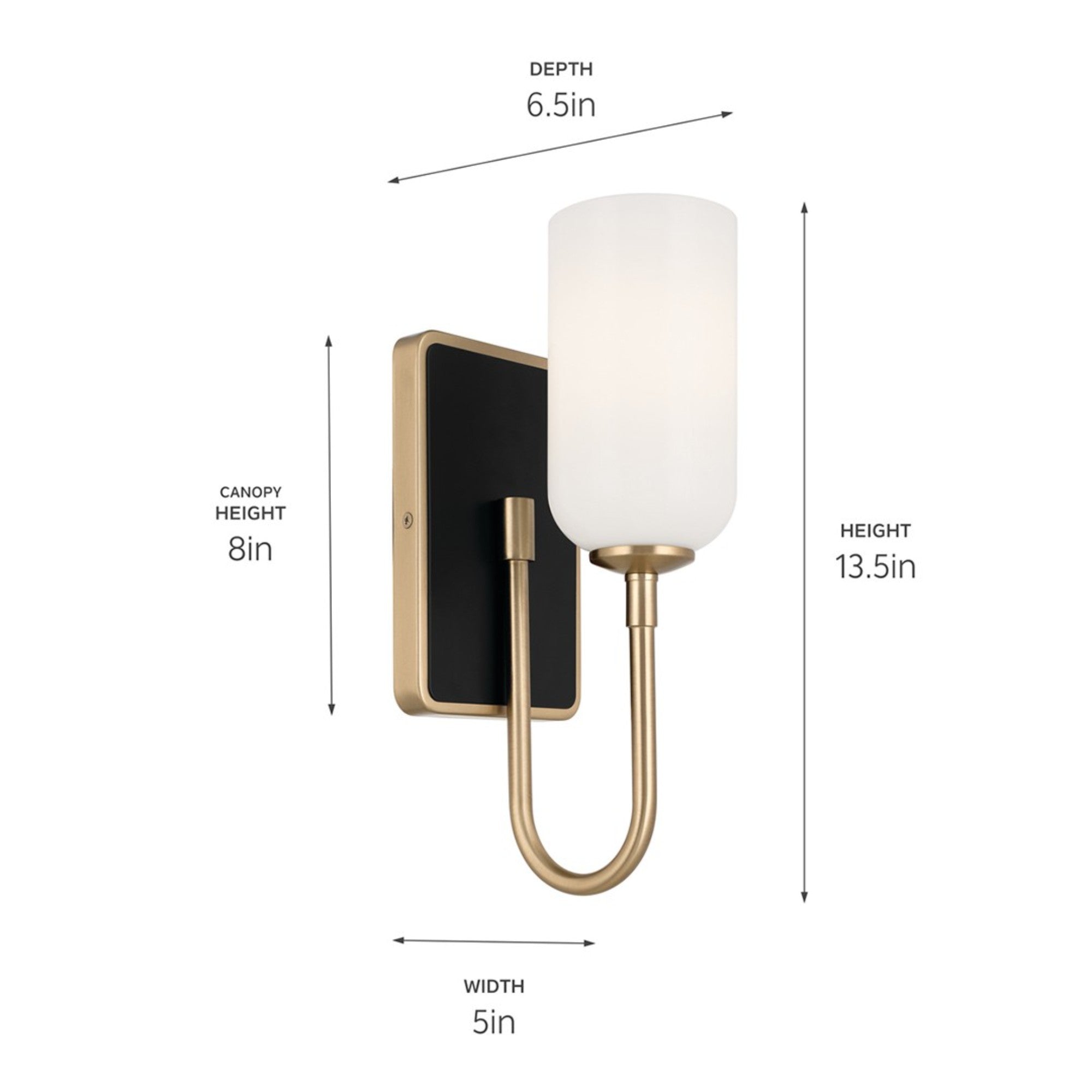 Solia 5" Wall Sconce, Champagne Bronze Finish - Bees Lighting