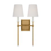 Baxley 21" Double Wall Sconce, Burnished Brass Finish - Bees Lighting