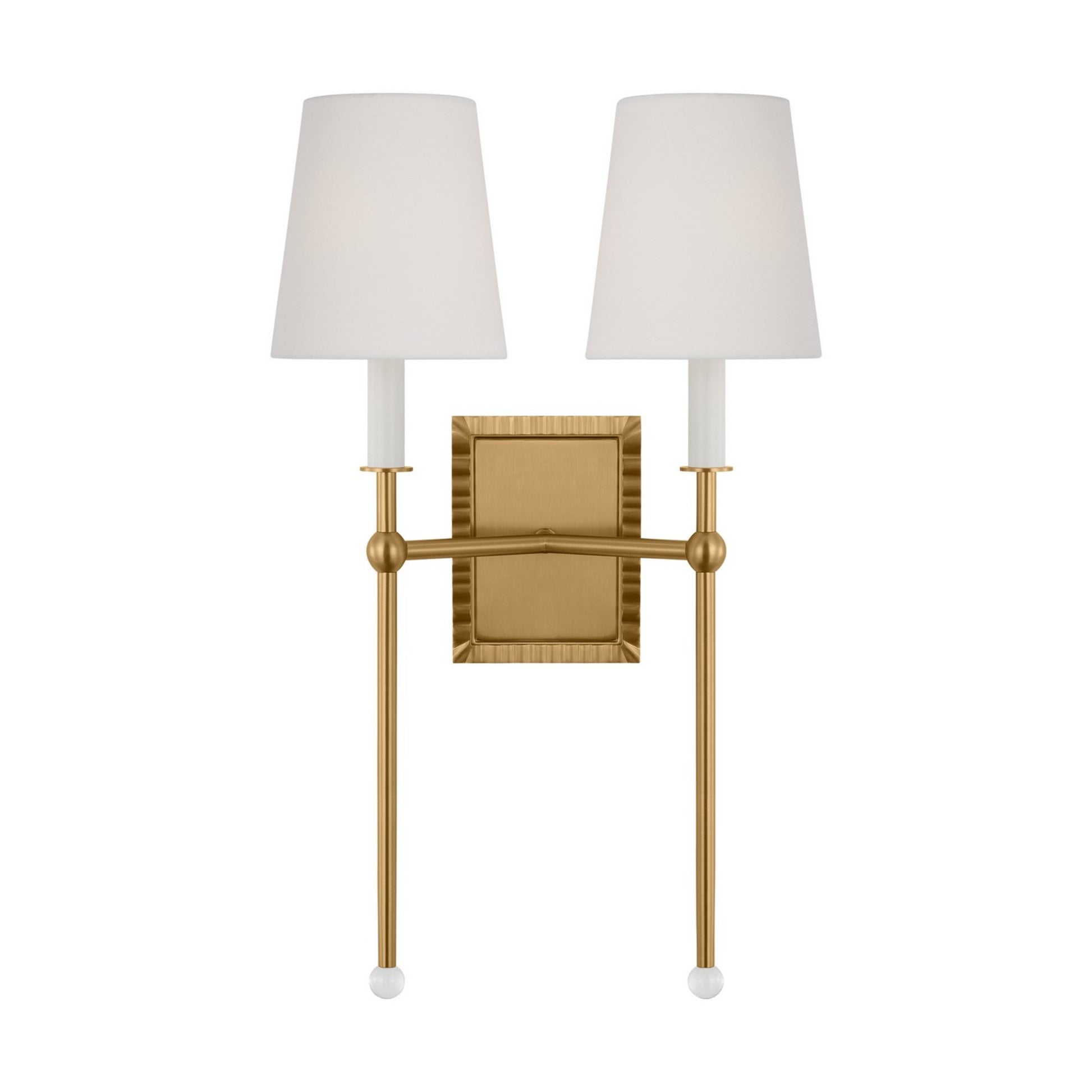Baxley 21" Double Wall Sconce, Burnished Brass Finish - Bees Lighting