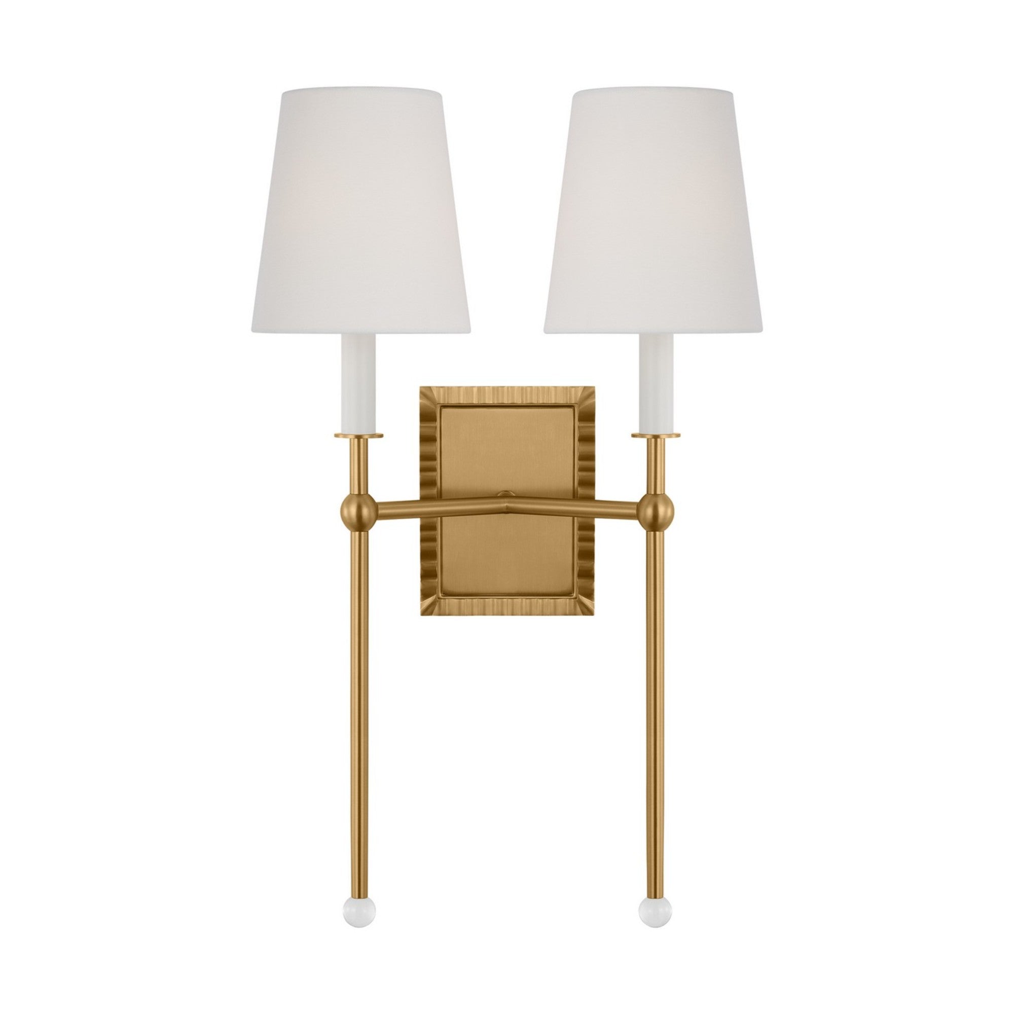 Baxley 21" Double Wall Sconce, Burnished Brass Finish - Bees Lighting