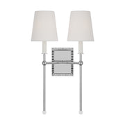 Baxley 21" Double Wall Sconce, Polished Nickel Finish - Bees Lighting