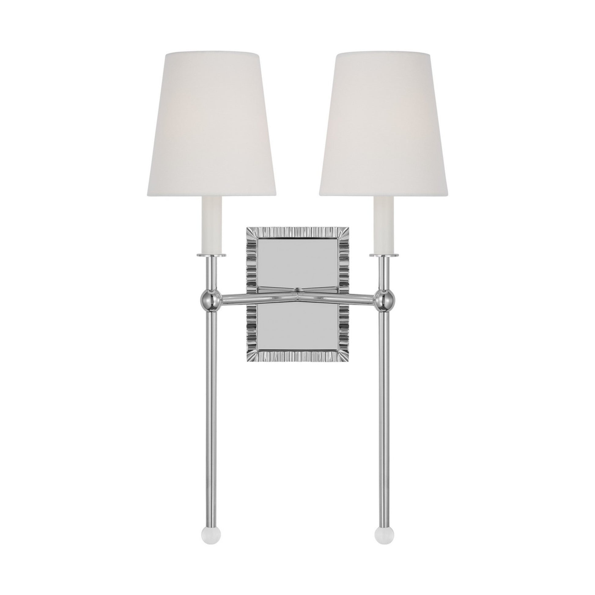 Baxley 21" Double Wall Sconce, Polished Nickel Finish - Bees Lighting