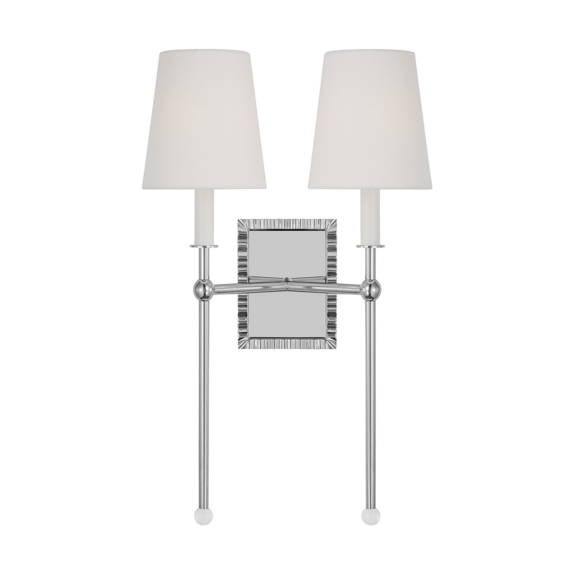 Baxley 21" Double Wall Sconce, Polished Nickel Finish - Bees Lighting