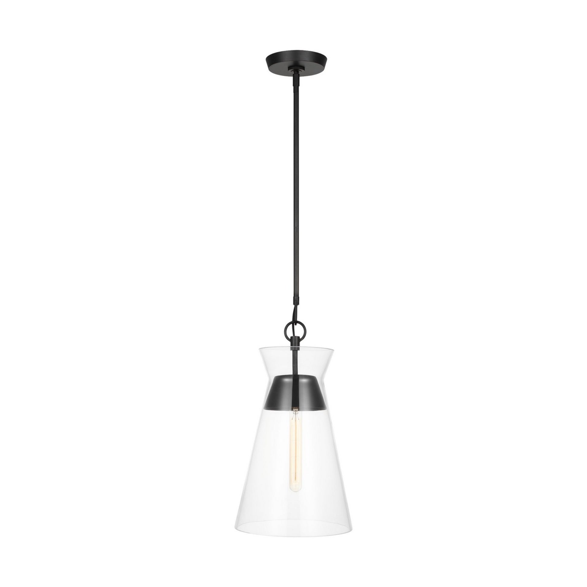 Atlantic 11" Narrow Pendant, Aged Iron Finish - Bees Lighting