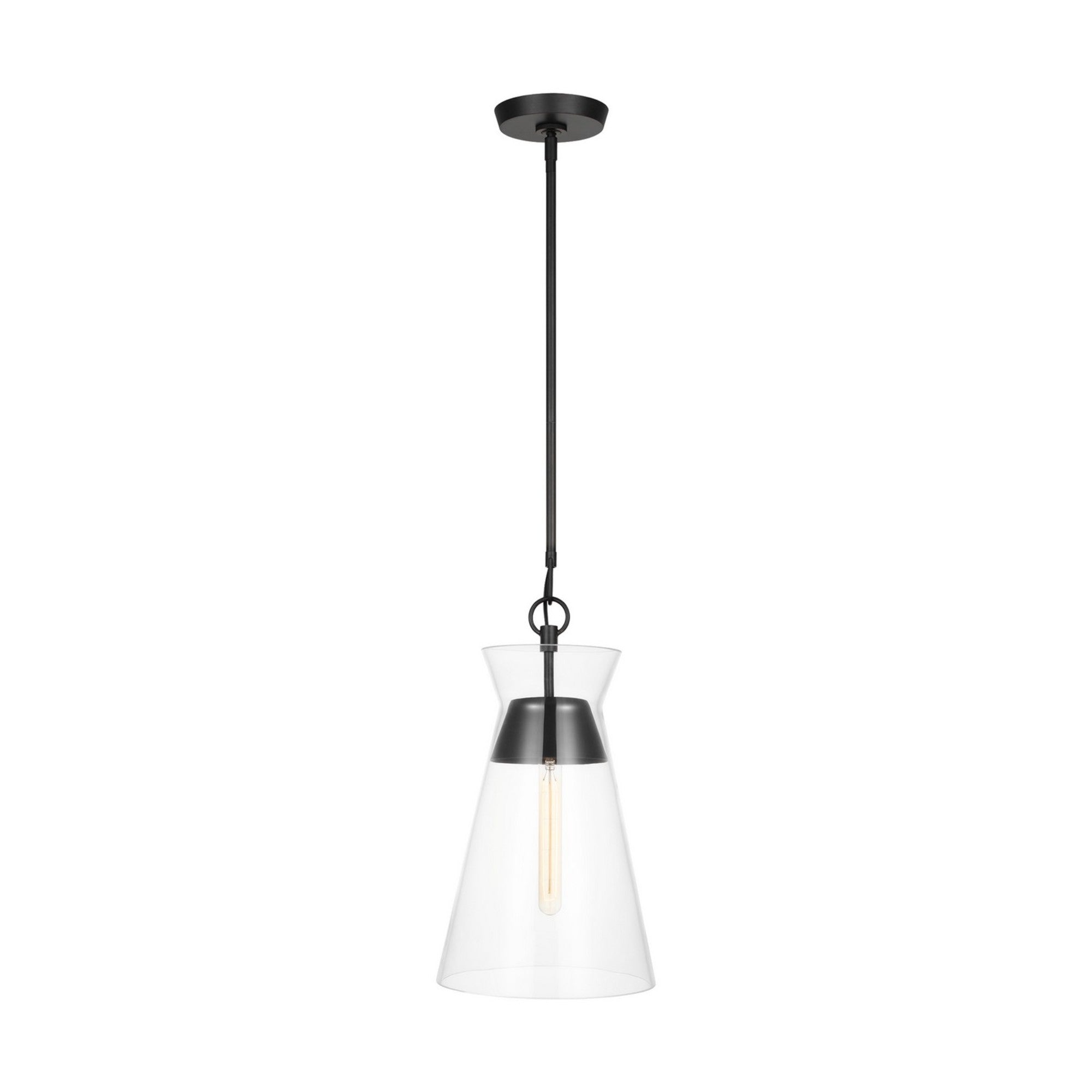 Atlantic 11" Narrow Pendant, Aged Iron Finish - Bees Lighting