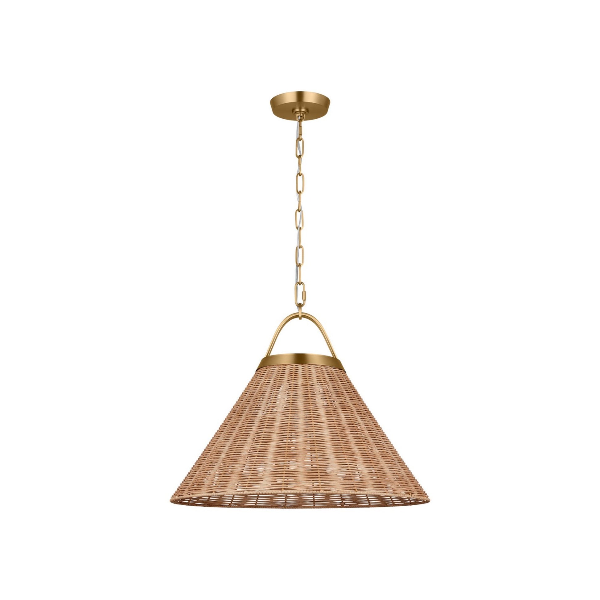 Whitby 22" X-Large Pendant, Burnished Brass Finish - Bees Lighting