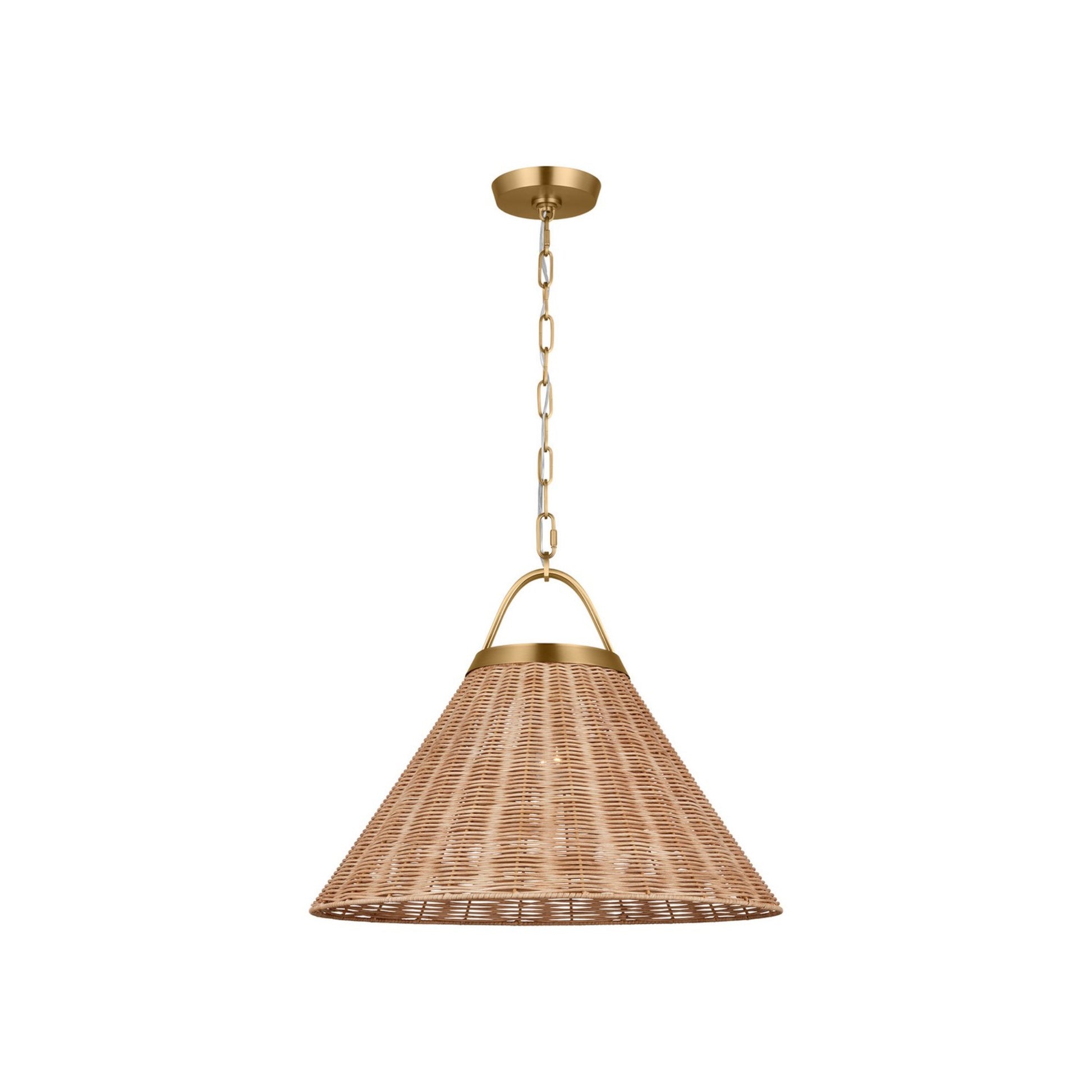 Whitby 22" X-Large Pendant, Burnished Brass Finish - Bees Lighting