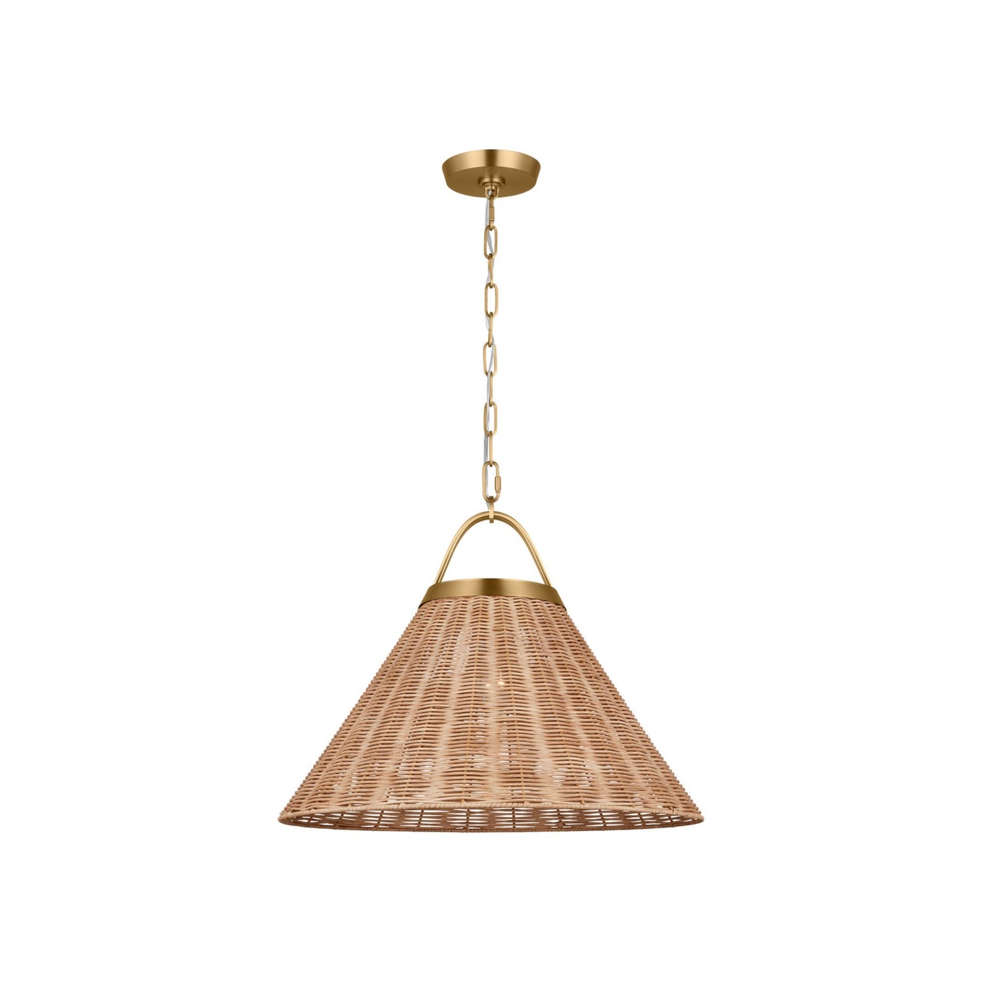 Whitby 22" X-Large Pendant, Burnished Brass Finish - Bees Lighting