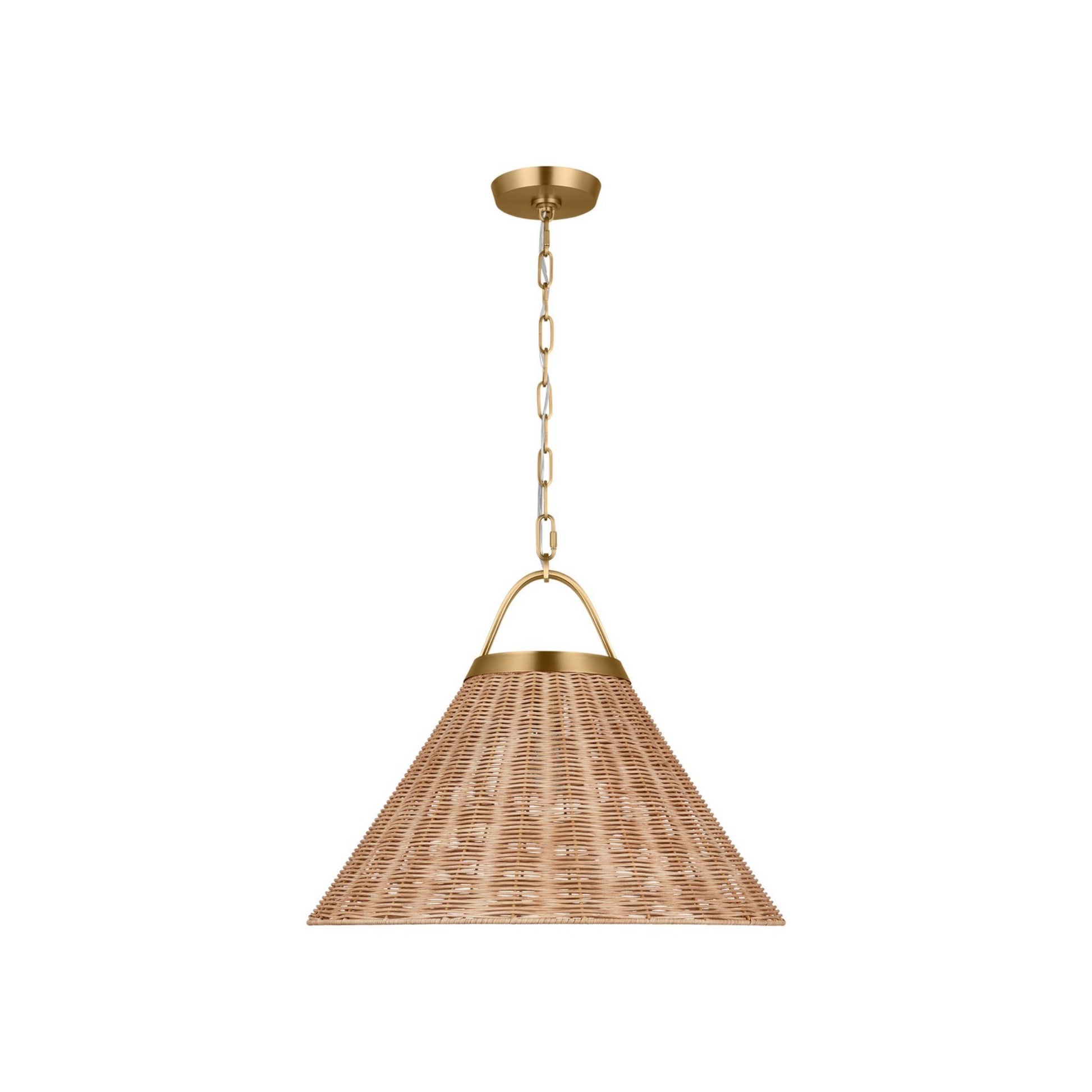Whitby 22" X-Large Pendant, Burnished Brass Finish - Bees Lighting