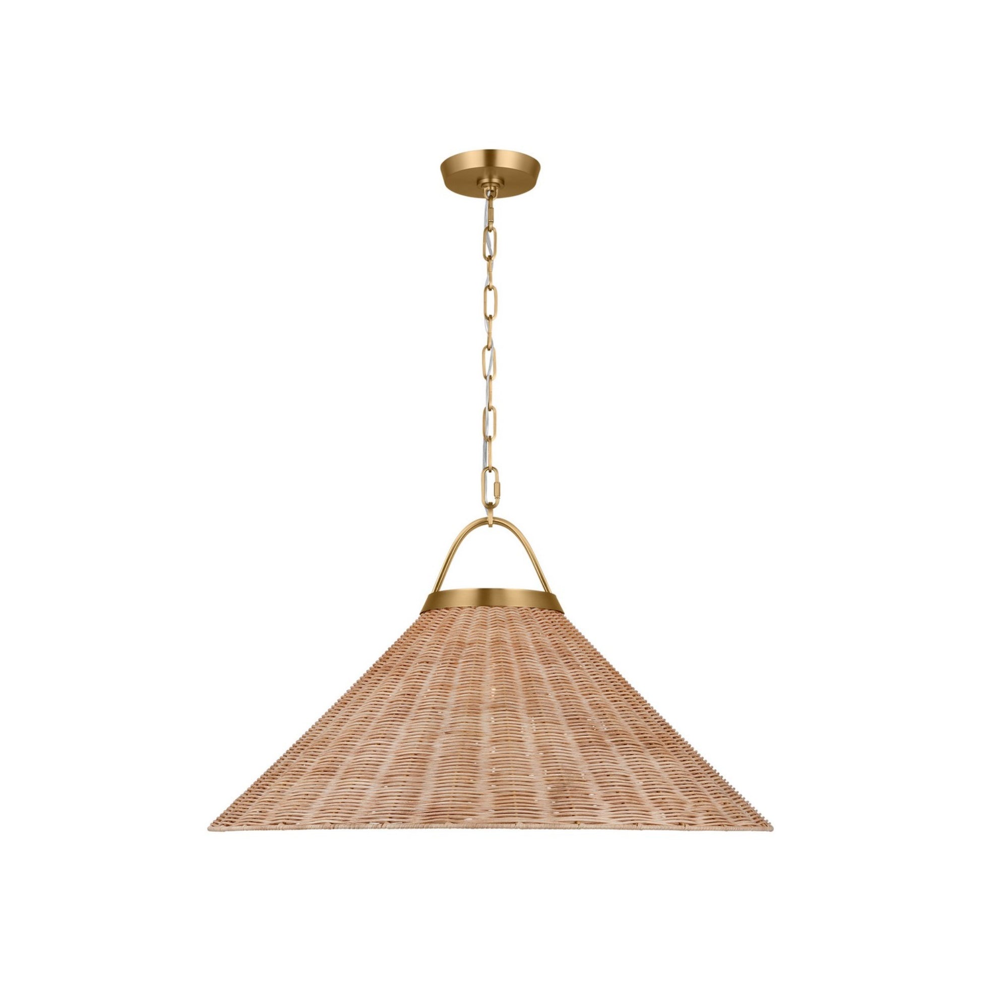 Whitby 22" X-Large Pendant, Burnished Brass Finish - Bees Lighting