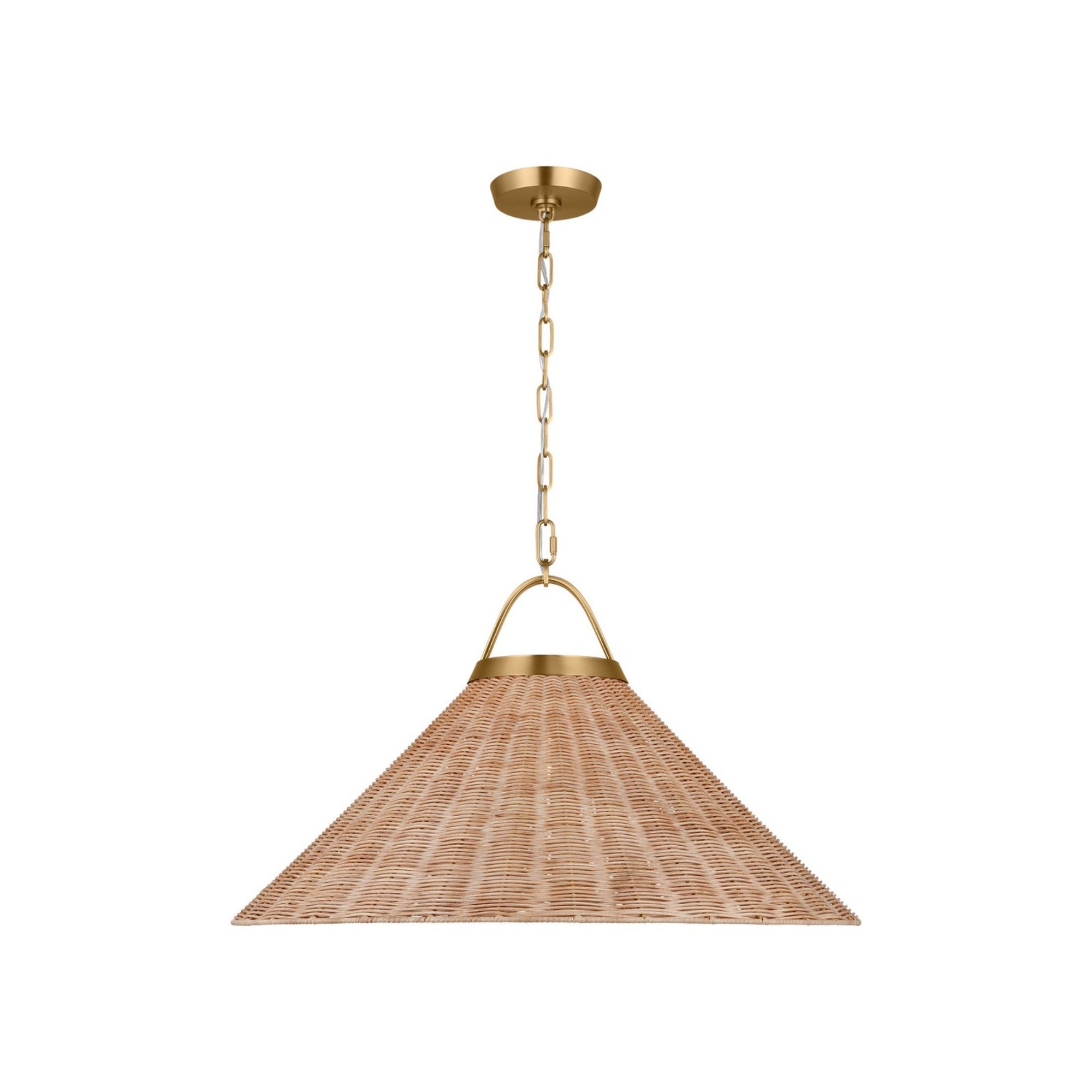 Whitby 22" X-Large Pendant, Burnished Brass Finish - Bees Lighting