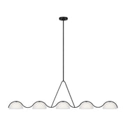 Nido 60" Linear Chandelier, Midnight Black Finish - Bees Lighting