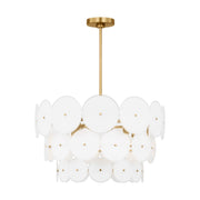Emery 29" 12-Light Large Chandelier, Burnished Brass Finish - Bees Lighting