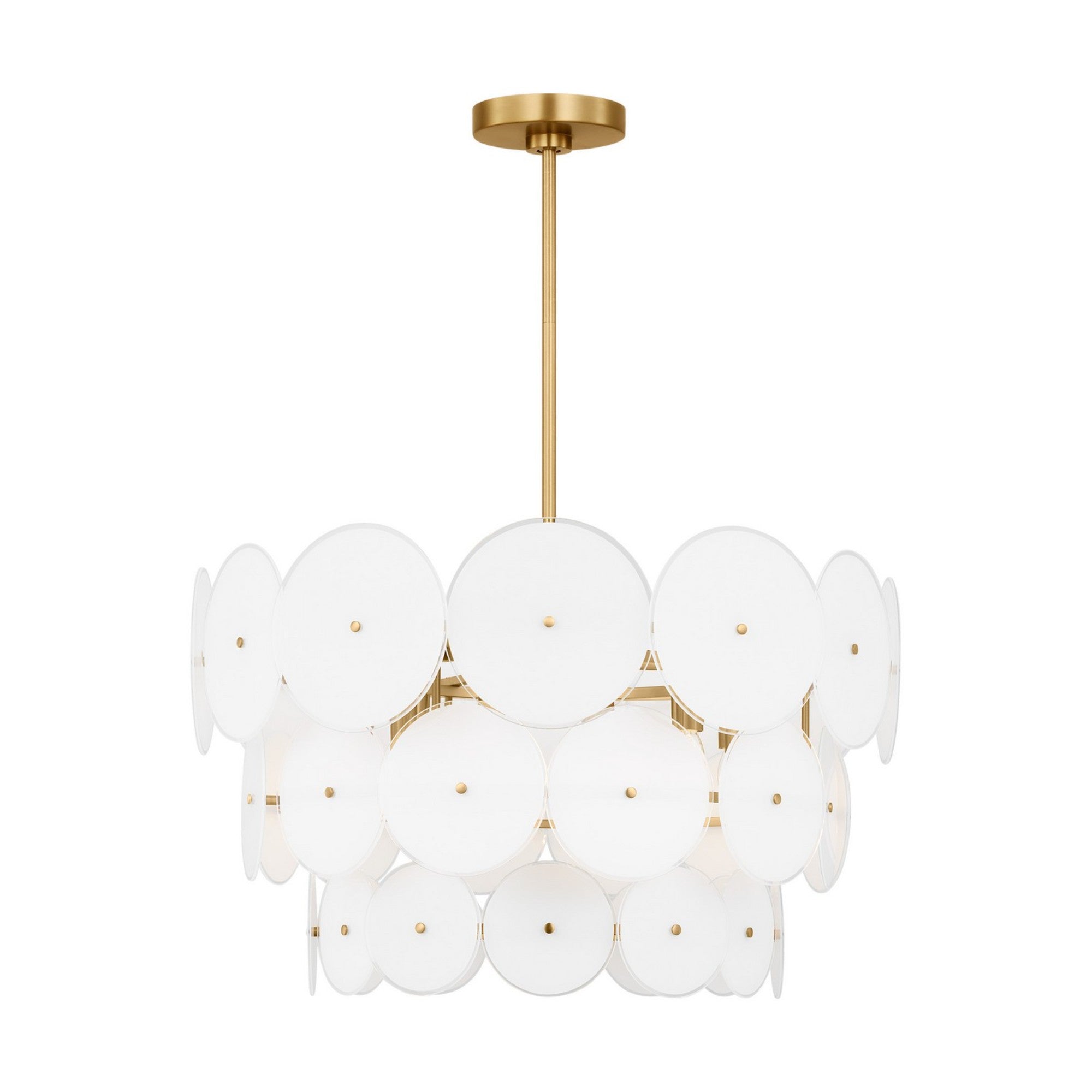 Emery 29" 12-Light Large Chandelier, Burnished Brass Finish - Bees Lighting