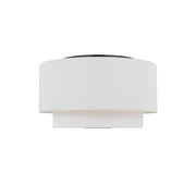 Sawyer 18" 3-Light Flush Mount, Midnight Black Finish - Bees Lighting