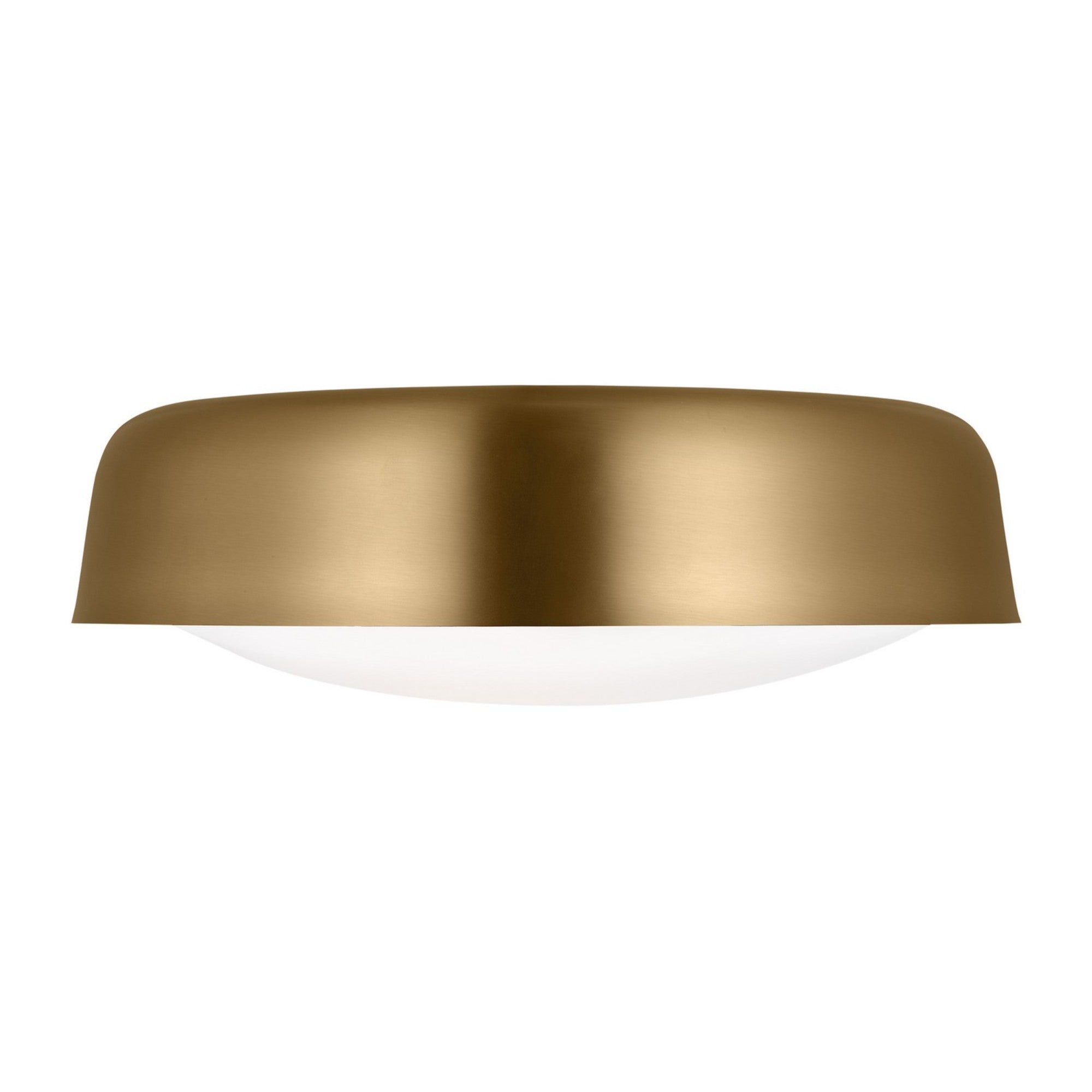 Draper 16" 2-Light Flush Mount, Burnished Brass Finish - Bees Lighting