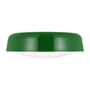 Draper 16" 2-Light Flush Mount, Green Finish - Bees Lighting