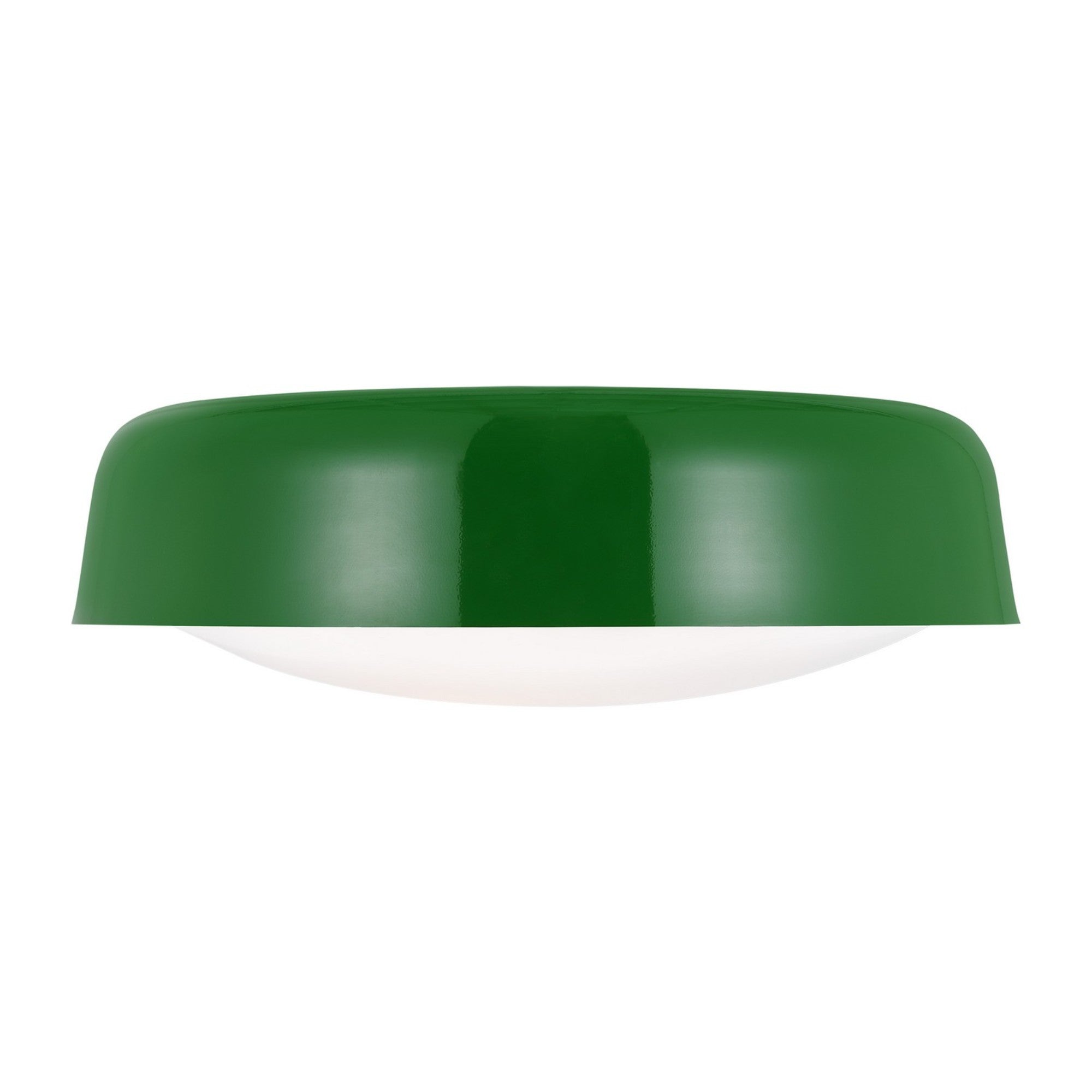 Draper 16" 2-Light Flush Mount, Green Finish - Bees Lighting
