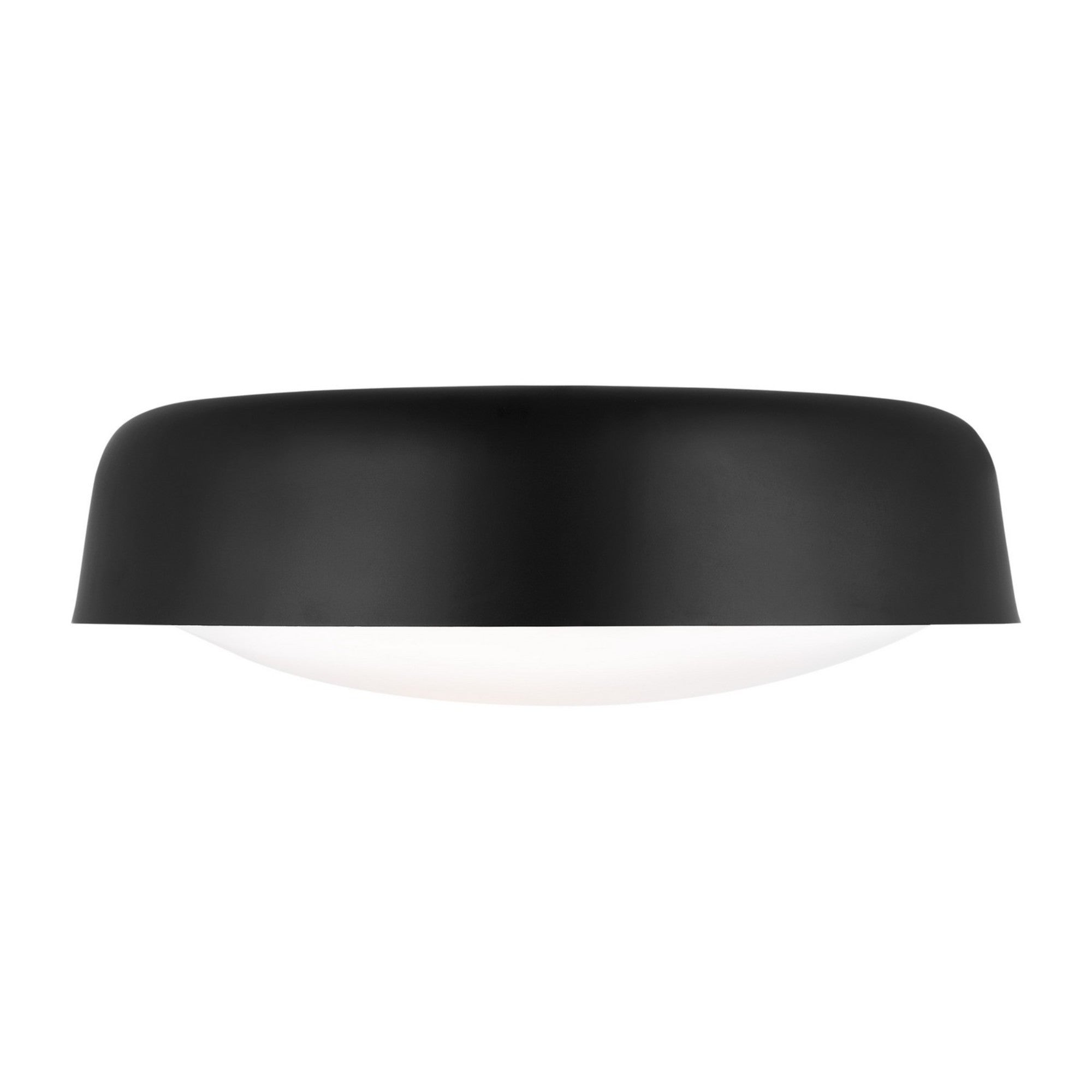 Draper 16" 2-Light Flush Mount, Midnight Black Finish - Bees Lighting