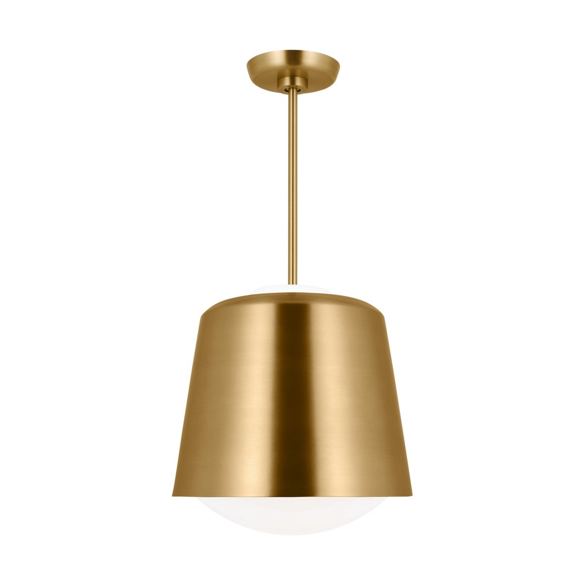 Draper 13" Small Pendant, Burnished Brass Finish - Bees Lighting