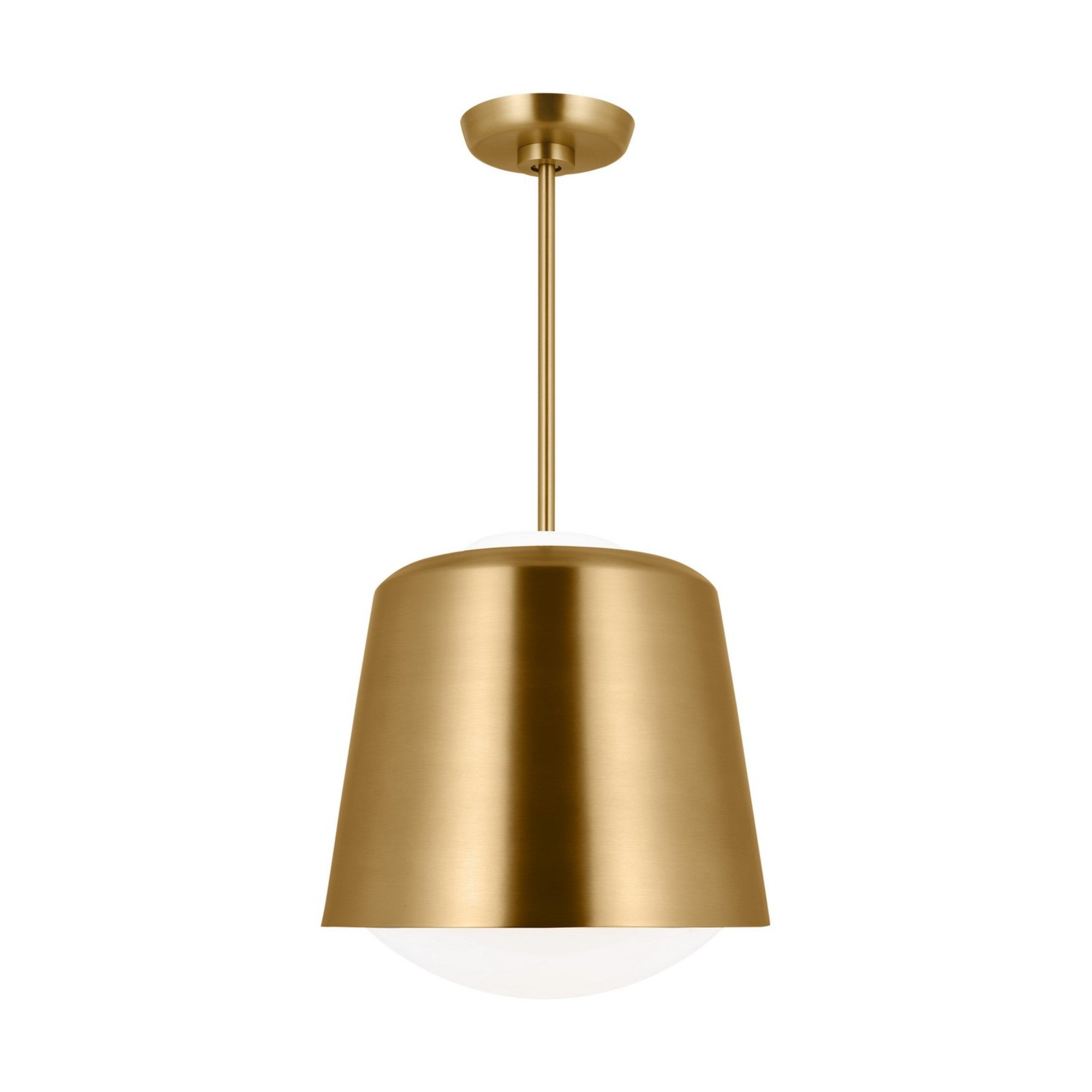 Draper 13" Small Pendant, Burnished Brass Finish - Bees Lighting