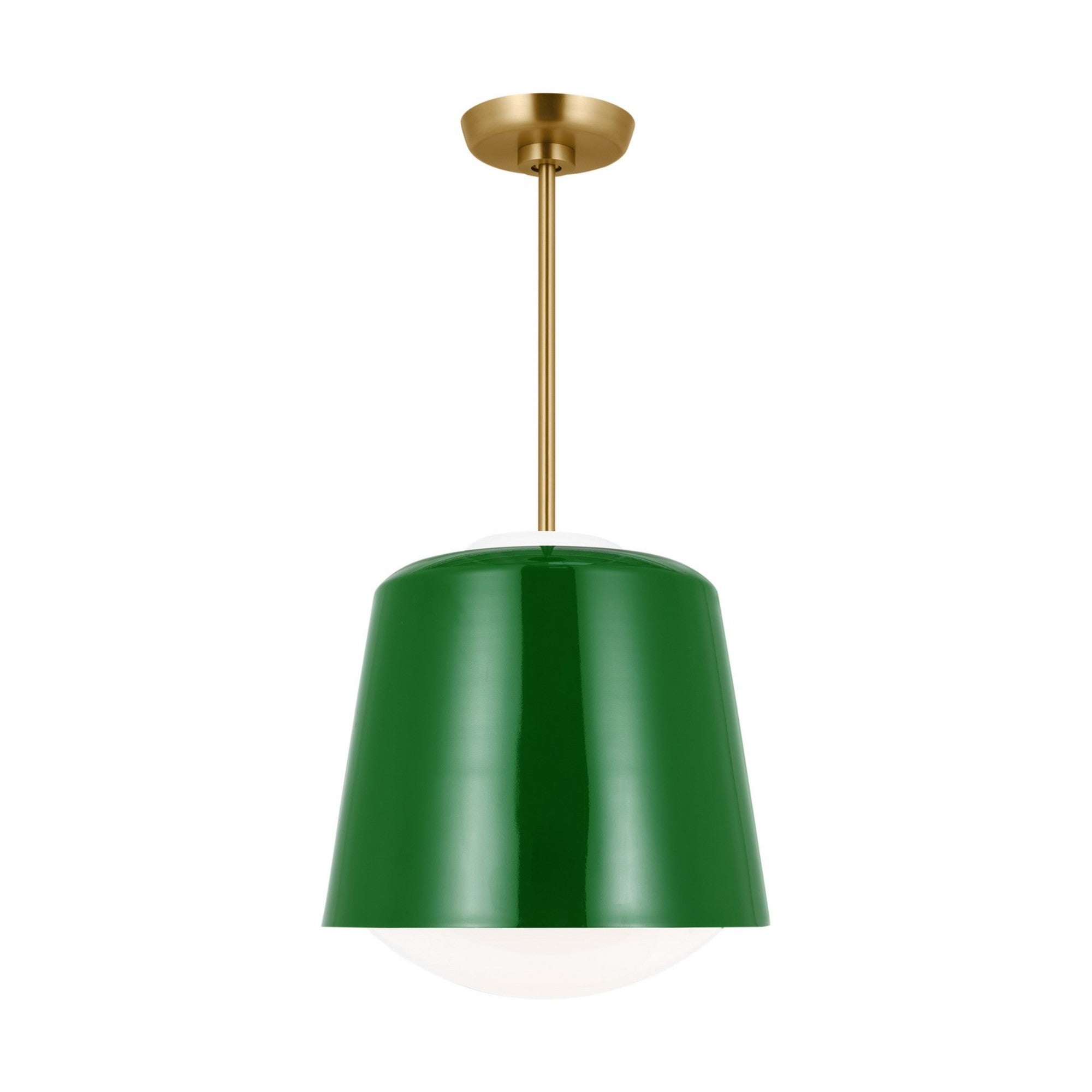Draper 12" Small Pendant, Green Finish - Bees Lighting