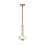 Laurel 15" LED Large Pendant, 120-277V, Natural Brass Finish - Bees Lighting